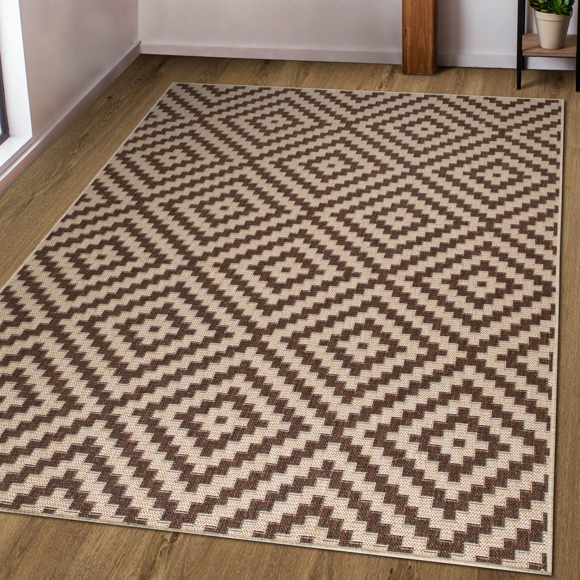 OTTO home Teppich »Cordoba auch als Läufer erhältlich« rechteckig 3 mm Höhe In- und Outdoor geeignet, Sisal-Optik, Wetterfest & UV-beständig, Boho