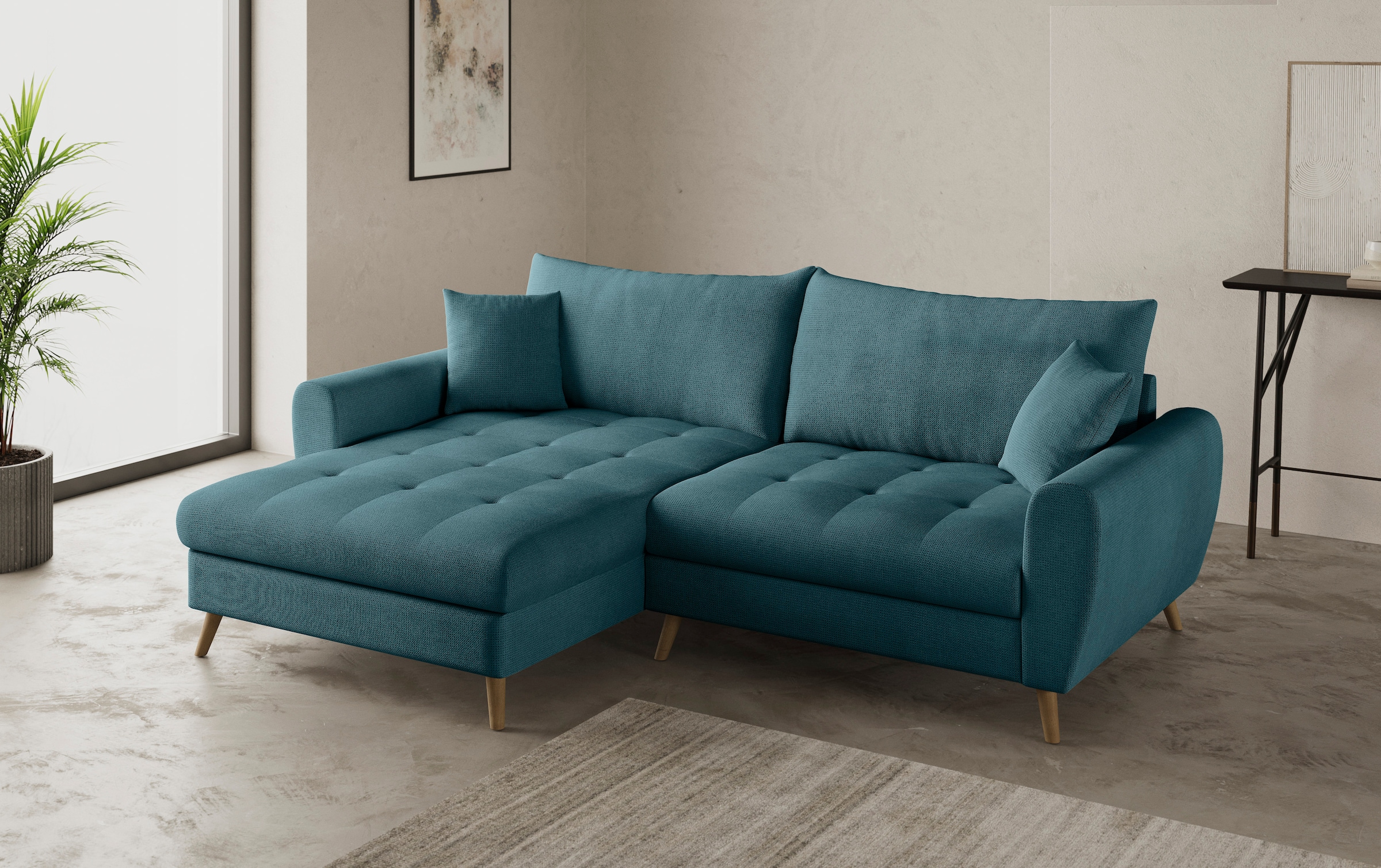 Mr. Couch Ecksofa »Blackburn II L-Form«, Wahlweise mit Kaltschaumpolsterung bis 140 kg belastbar
