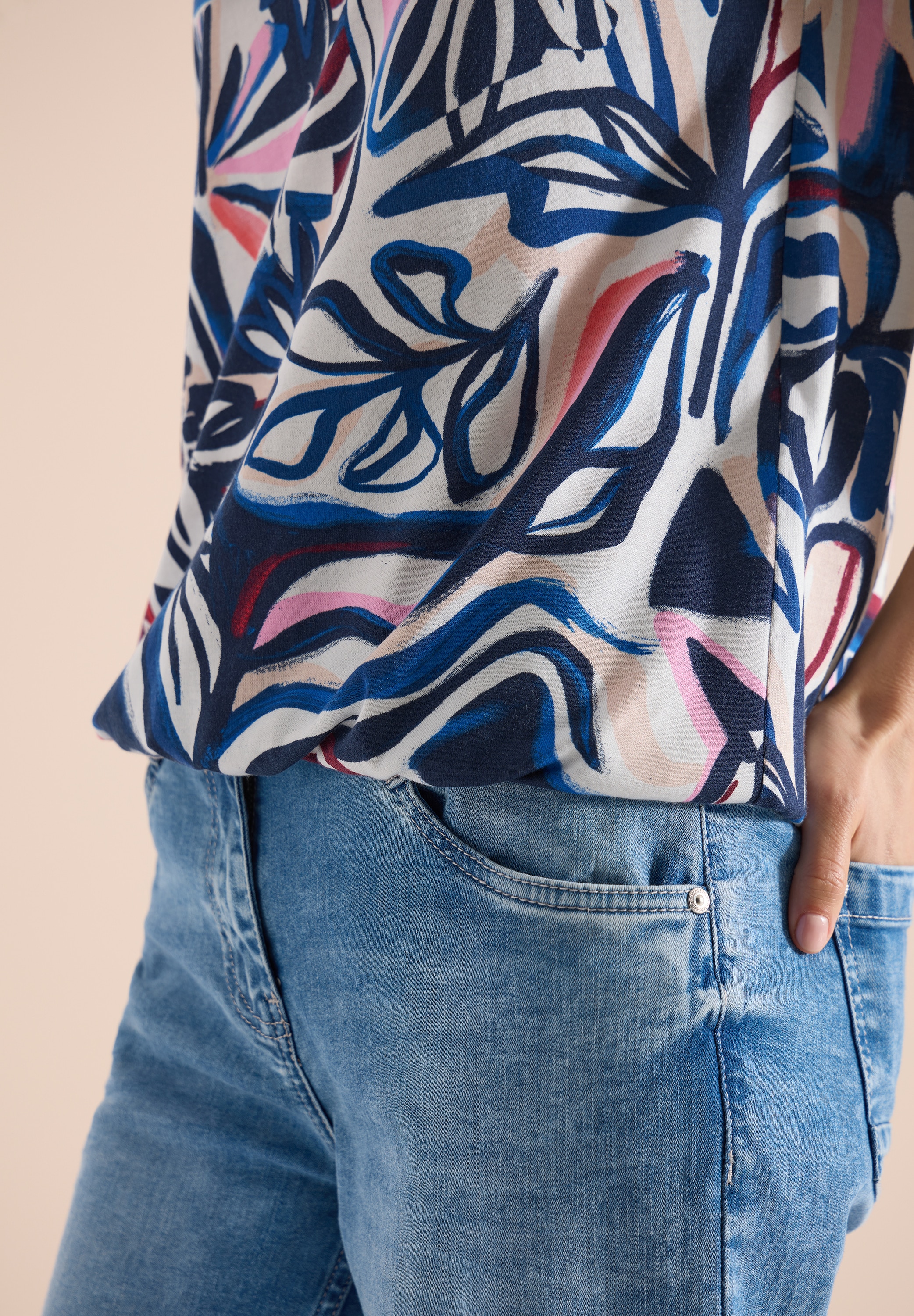 Cecil T-Shirt mit All-Over Print