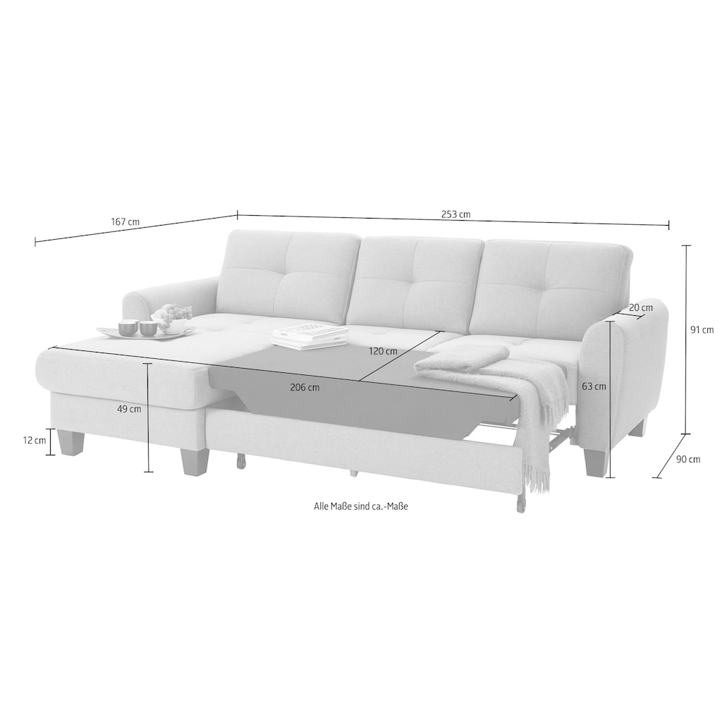 sit&more Ecksofa »Varese L-Form«