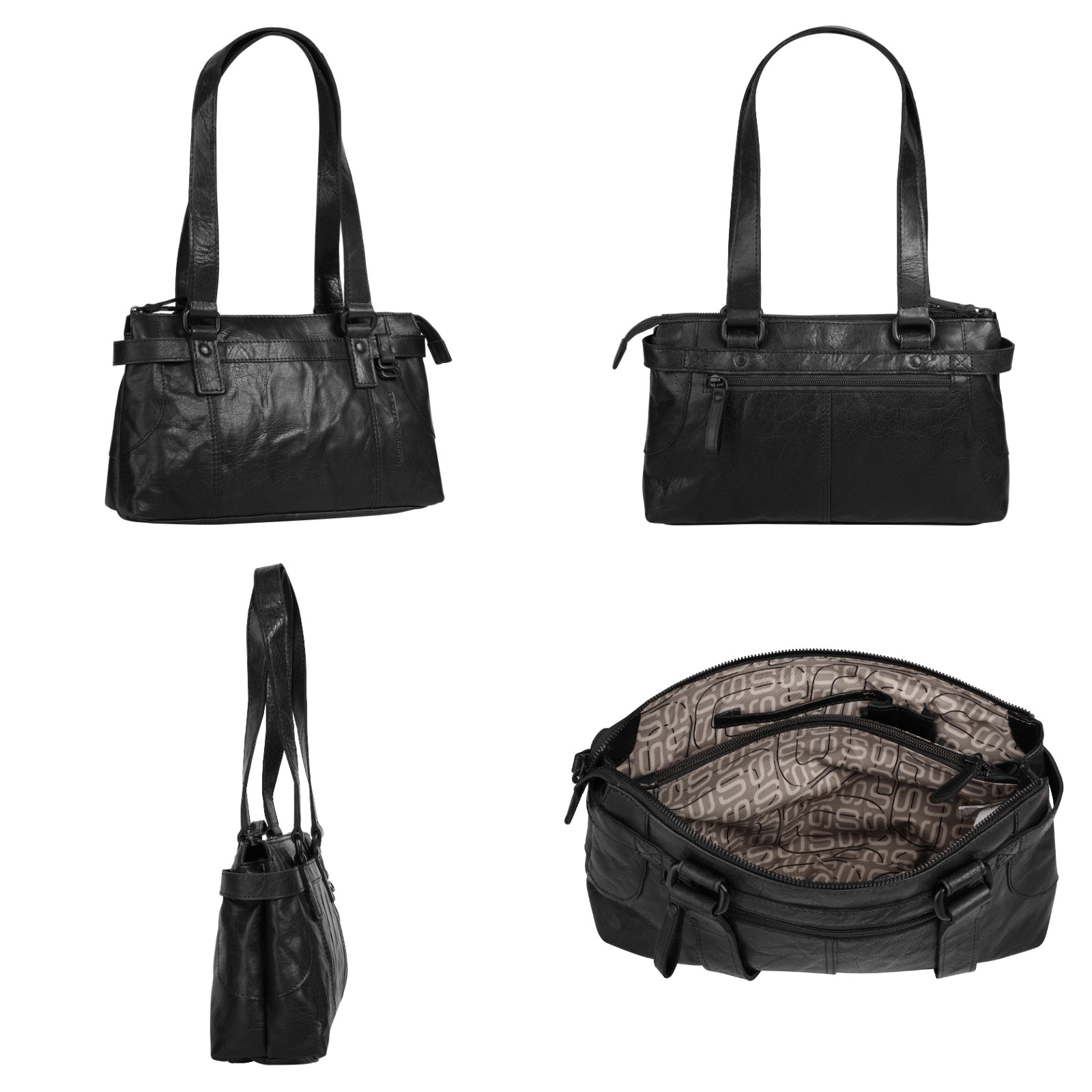 Spikes & Sparrow Henkeltasche, echt Leder