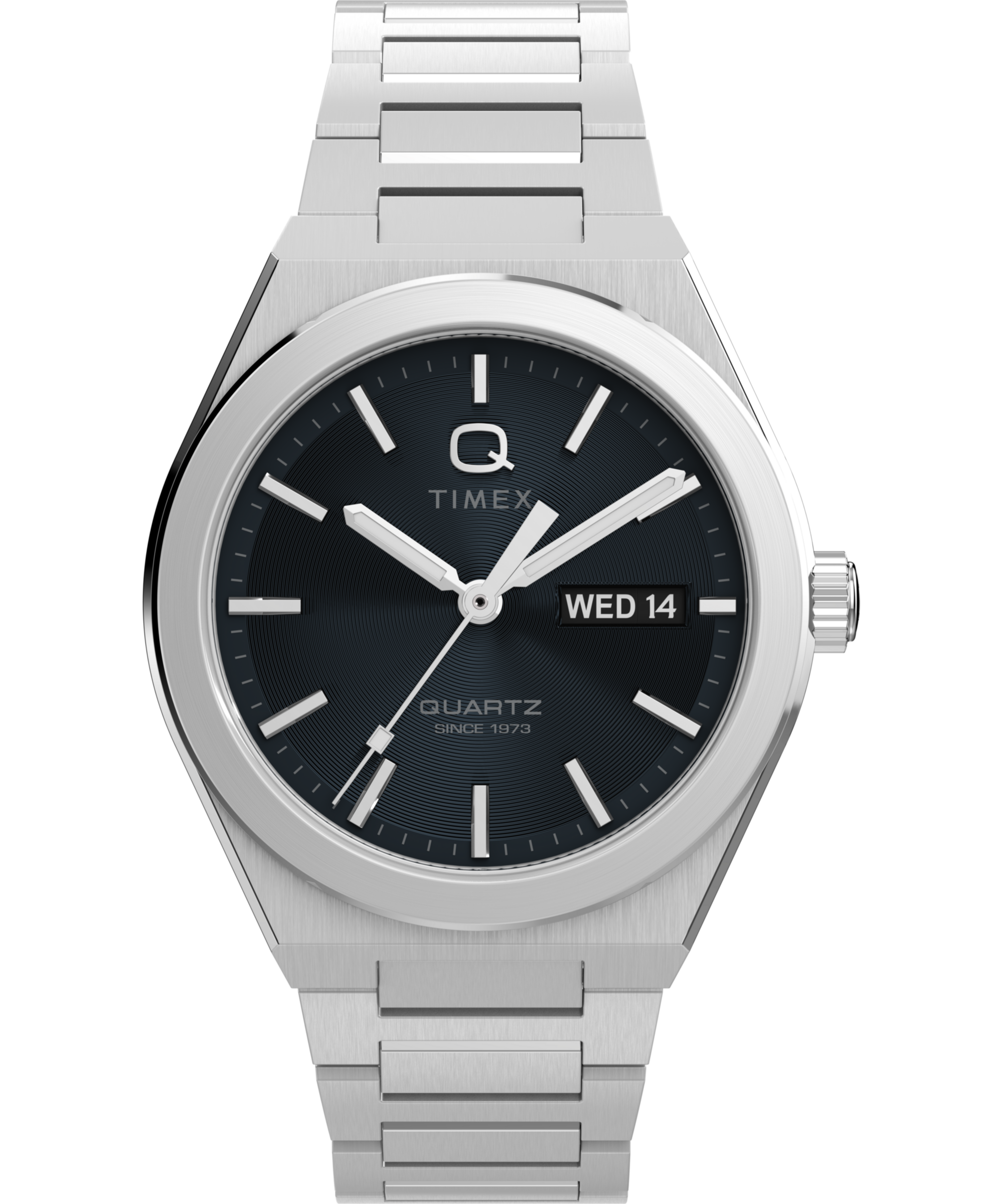 Timex Quarzuhr »CONTINENTAL« Armbanduhr, Herrenuhr, Edelstahlarmband, Datum, Leuchtzeiger