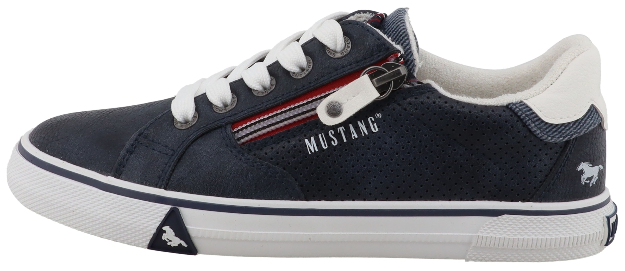 Mustang Shoes Sneaker »Inken«  Freizeitschuh, Halbschuh, Schnürschuh mit Logoschriftzügen