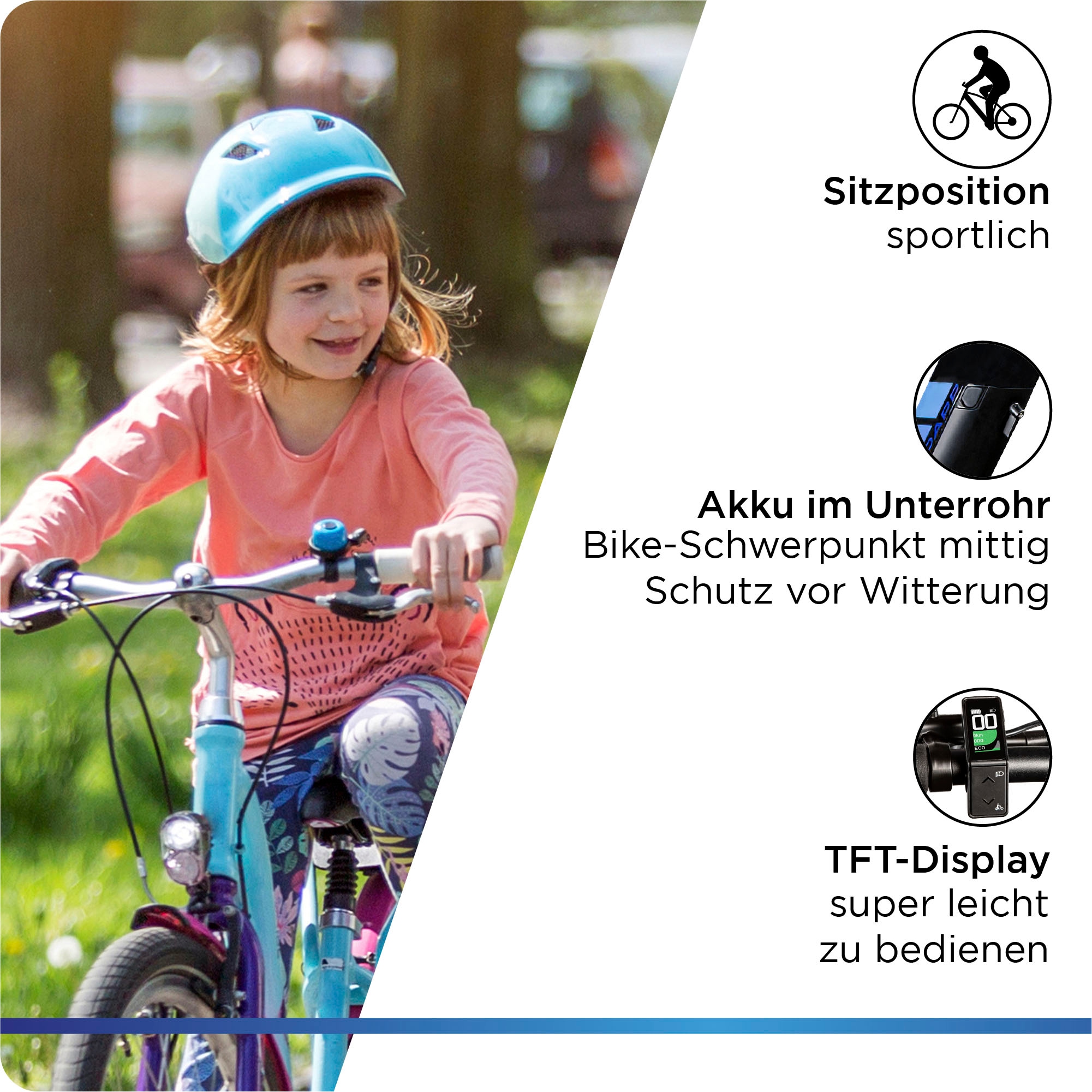 Zündapp E-Bike »Z240«, 9 Gang, Shimano, Alivio RD-M3100 SGS, Mittelmotor 250 W, E Bike Mountainbike 24 Zoll Elektro Bike 130-145 cm Jugendliche ab 8