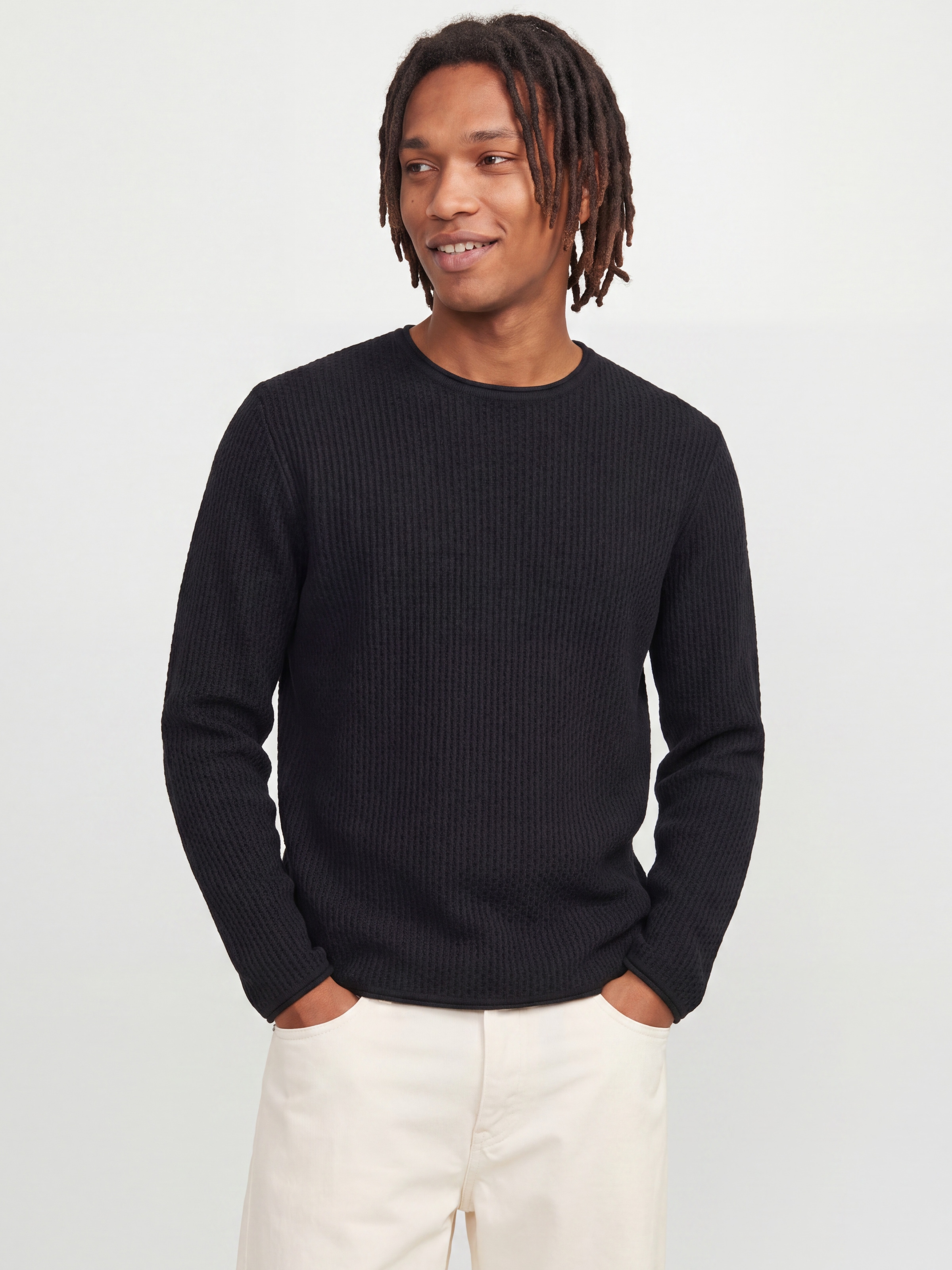 Jack & Jones Rundhalspullover »JPRBLUMASON KNIT CREW NECK SN« Baumwolle, regular fit