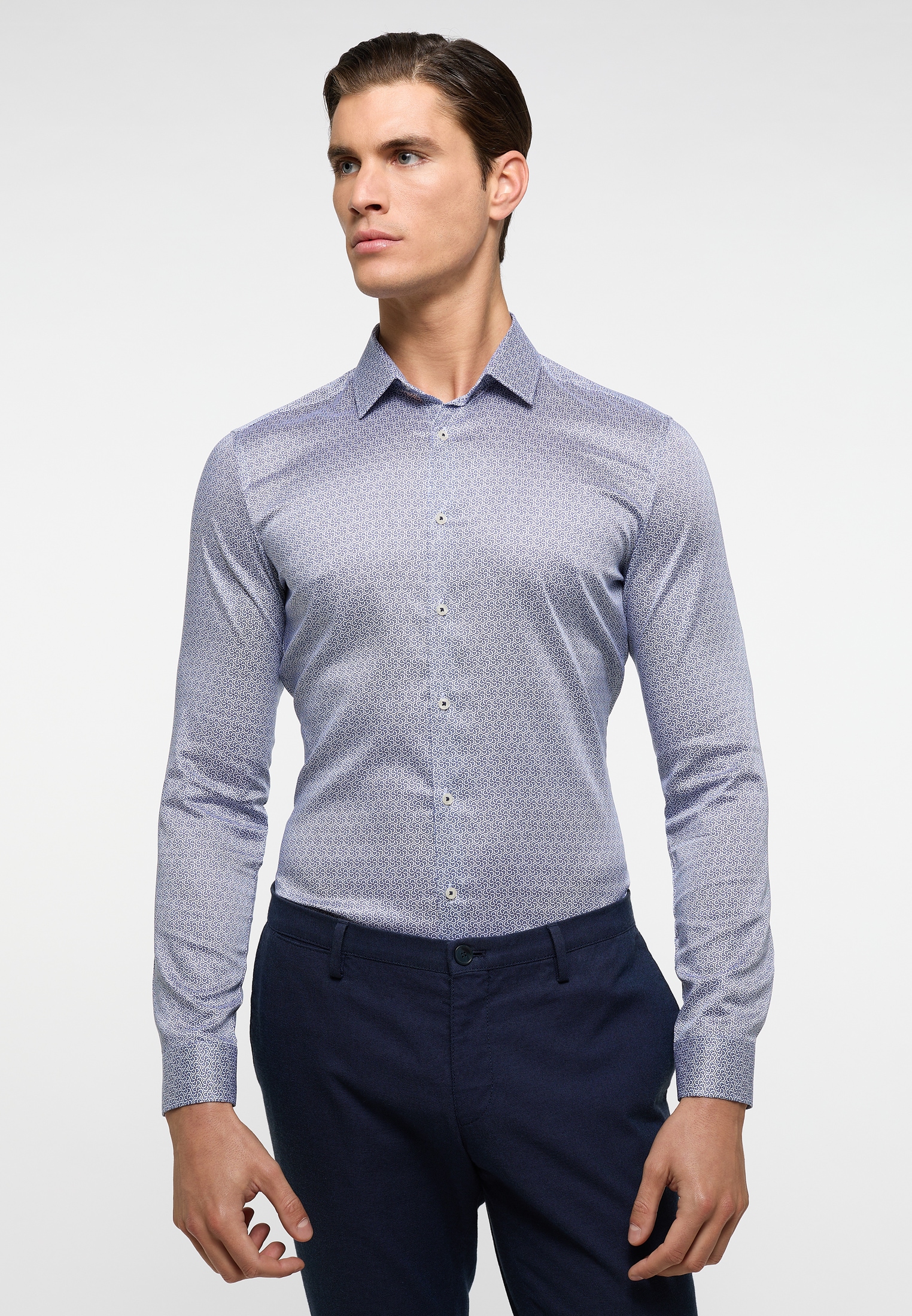 Eterna Langarmhemd »SUPER SLIM« EASY IRON (bügelleicht)