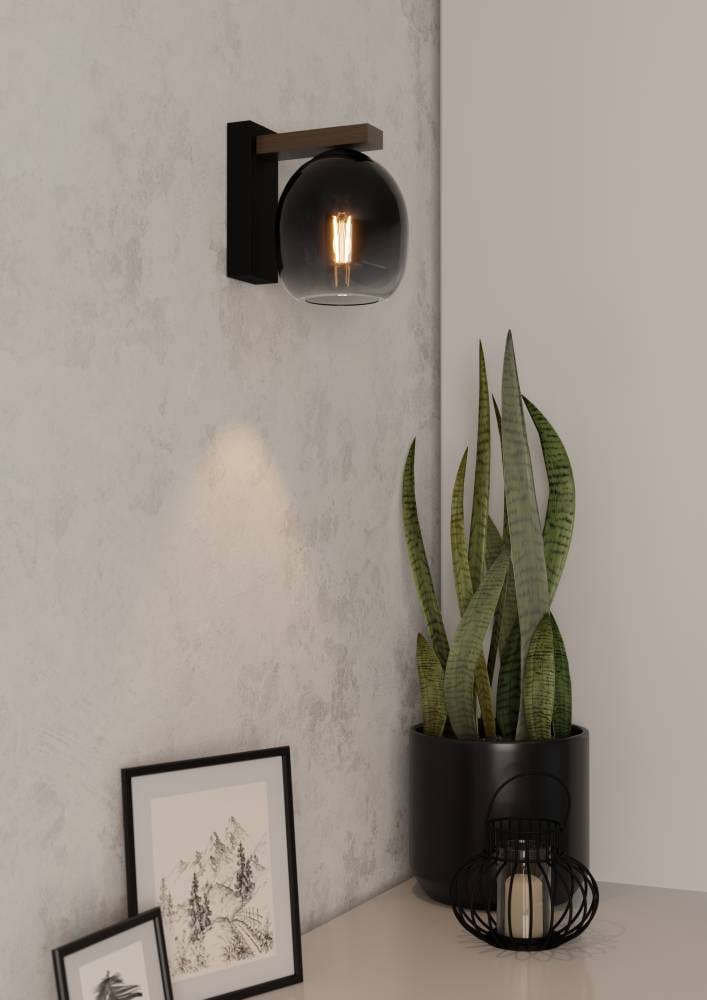 EGLO Wandleuchte »FILAGO«, 1 flammig, Leuchtmittel E27 | ohne Leuchtmittel, Wandleuchte für innen, FSCM70PA, Flurlampe, Lampe Wand mit E27 Fassung