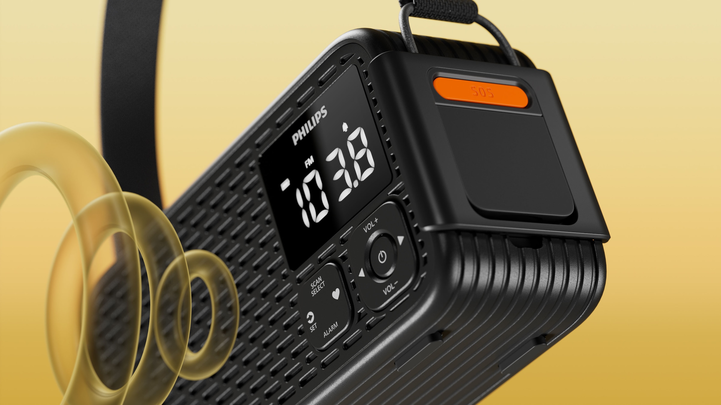 Philips Notfallradio »TAR3500/00« ( AM-Tuner | FM-Tuner 3 W) Kurbelradio, LED-Leuchte, lauter SOS-Alarm mit Blinkleuchte, USB-A