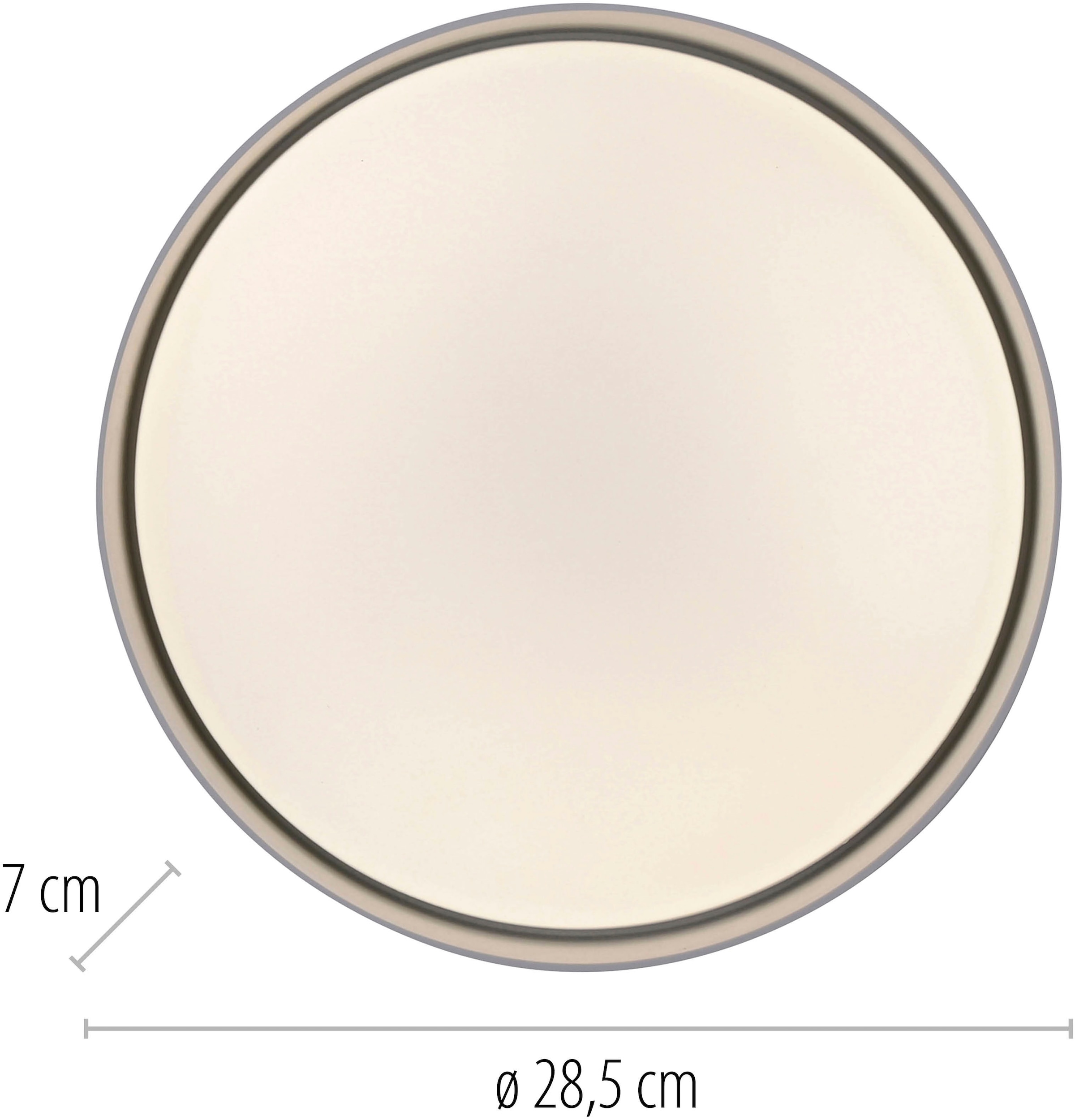 SCHÖNER WOHNEN-Kollektion LED Deckenleuchte »TAVOLI« LED-Board 1 Stk. warmweiß - kaltweiß SCHÖNER WOHNEN Kollektion, CCT 2700-6500K, IR-Fernbedienung, Dimmbar