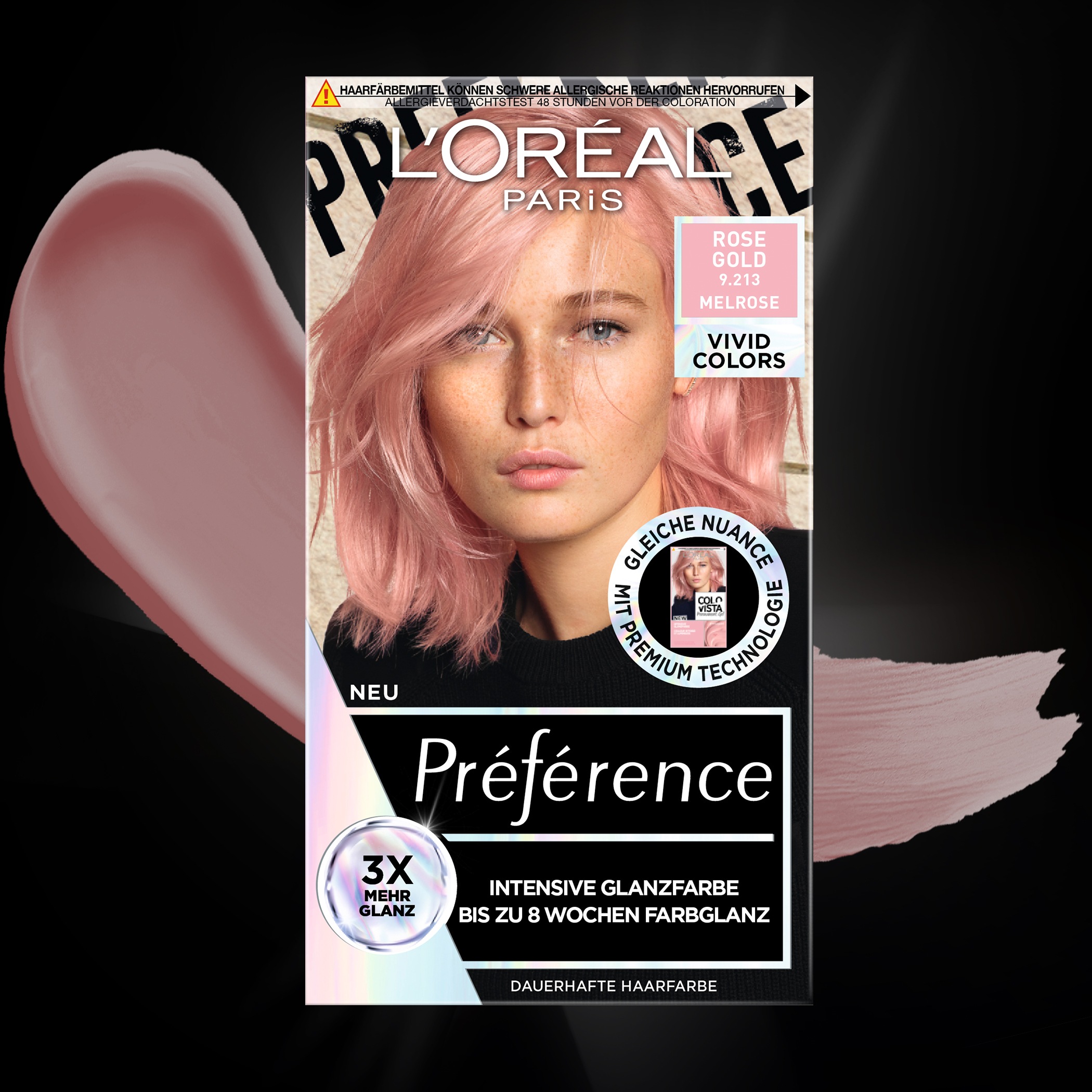 L'ORÉAL PARIS Coloration »Préférence Vivid Colors«, (Packung, 3 tlg.), mit pflegender Formel
