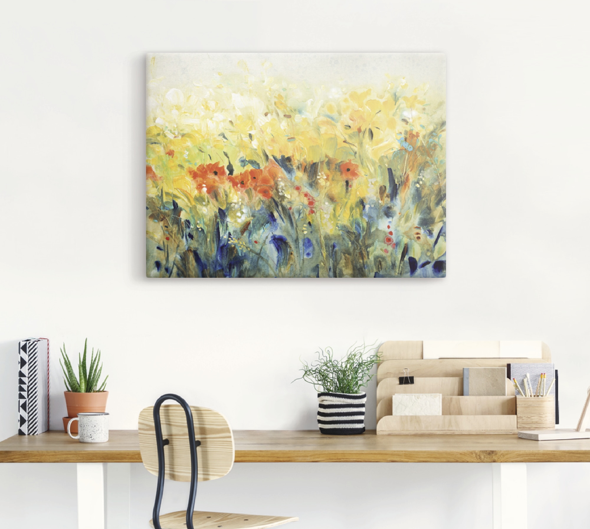 Artland Leinwandbild »Schwingende Blumen II« Blumenwiese 1 Stk. tlg. auf Holzrahmen gespannt