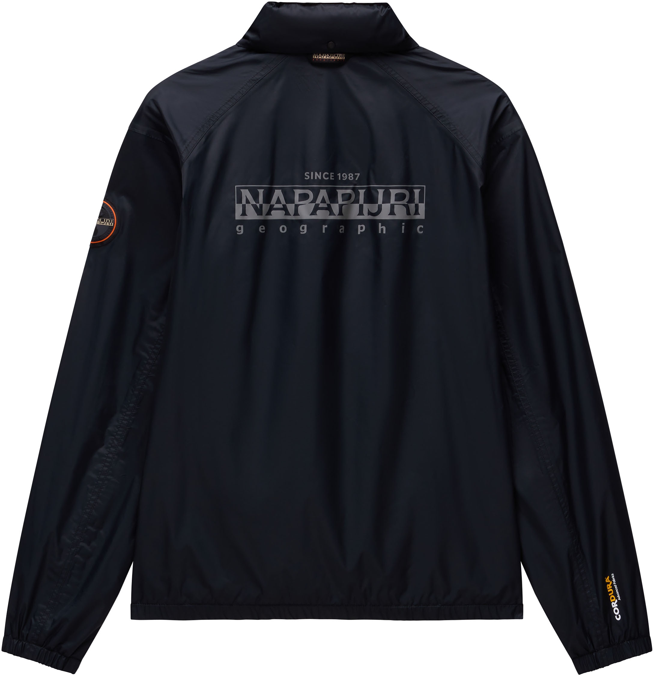 Napapijri Windbreaker »A-CLOUDY 041 BLACK«, mit Kapuze, Mit Markenlabel von Napapijri im Rücken und auf dem Ärmel