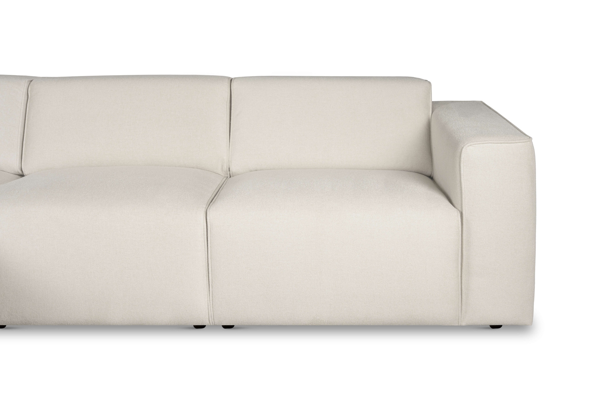 andas Ecksofa »Noord mit Kedernaht, Breite 281 cm, L-Form«, Cord, Struktur, Webstoff, mit Wellenunterfederung, Massivholzrahmen