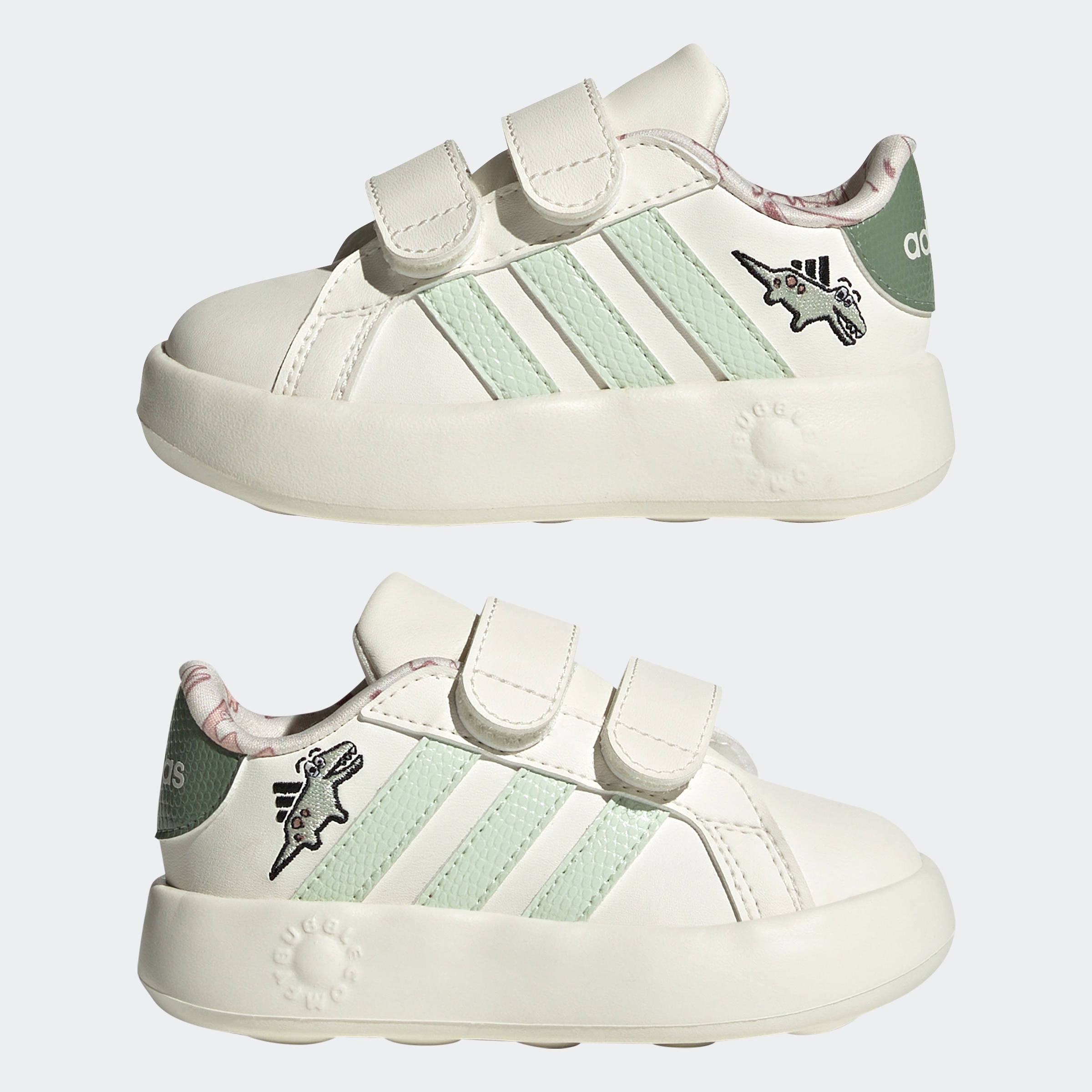 adidas Sportswear Klettschuh »DINO GRAND COURT 2.0 KIDS«, Design auf den Spuren des adidas Superstar, für Kinder