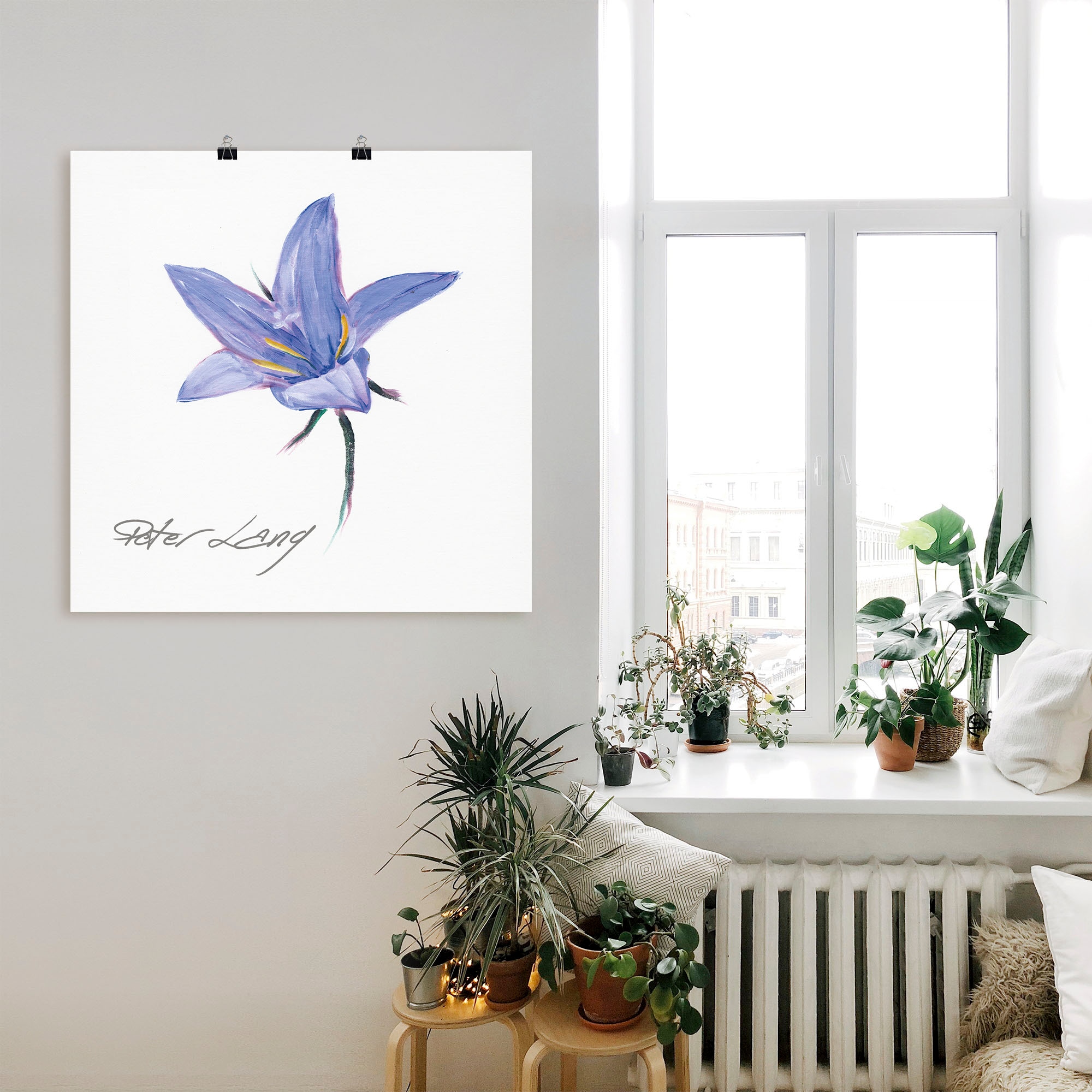 Artland Poster »Blume_weiß II«, Blumen, (1 St.), als Alubild, Leinwandbild, Wandaufkleber oder Poster in versch. Größen