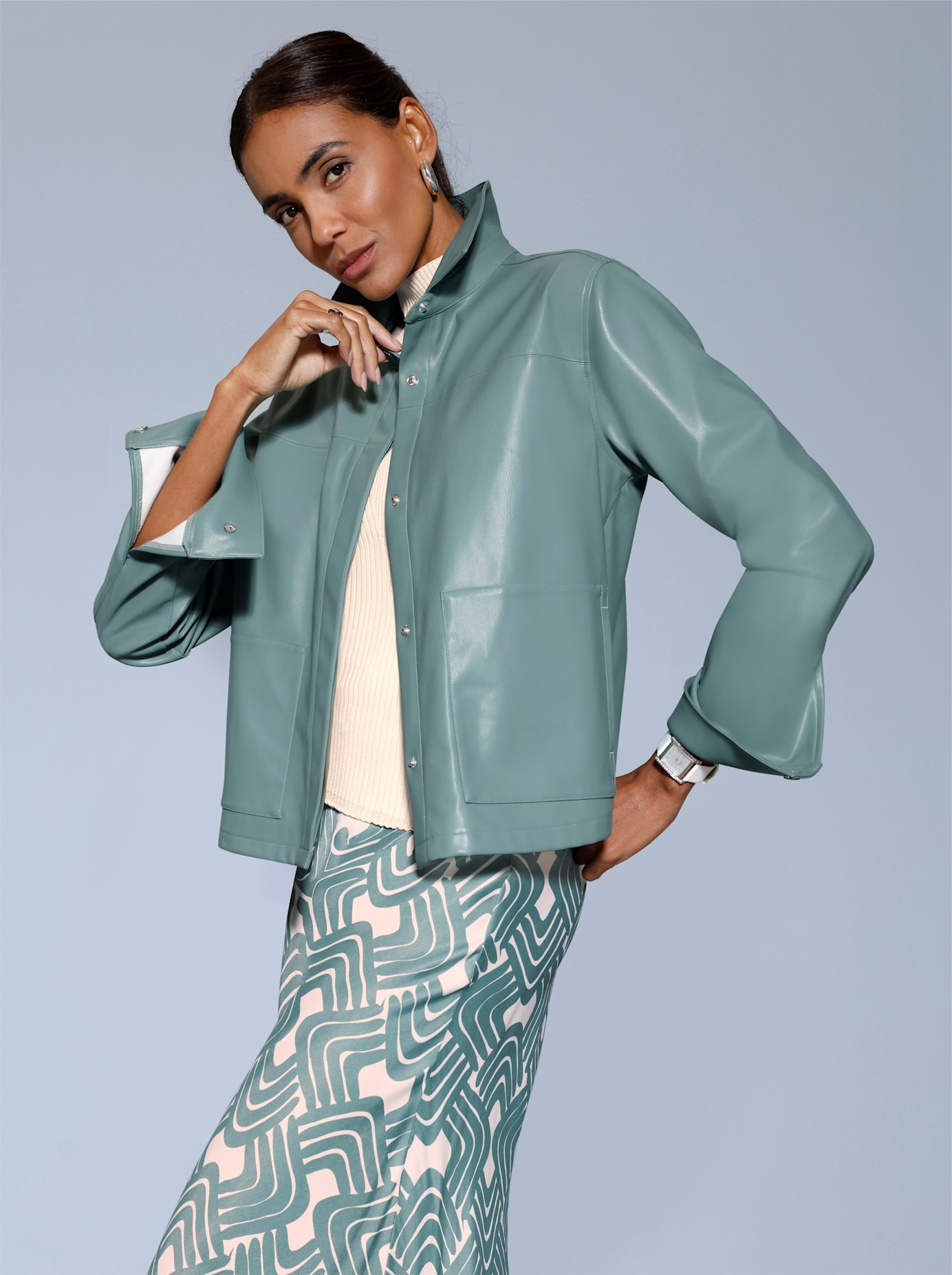creation L Lederimitat-Blazer »Lederimitat-Blazer«