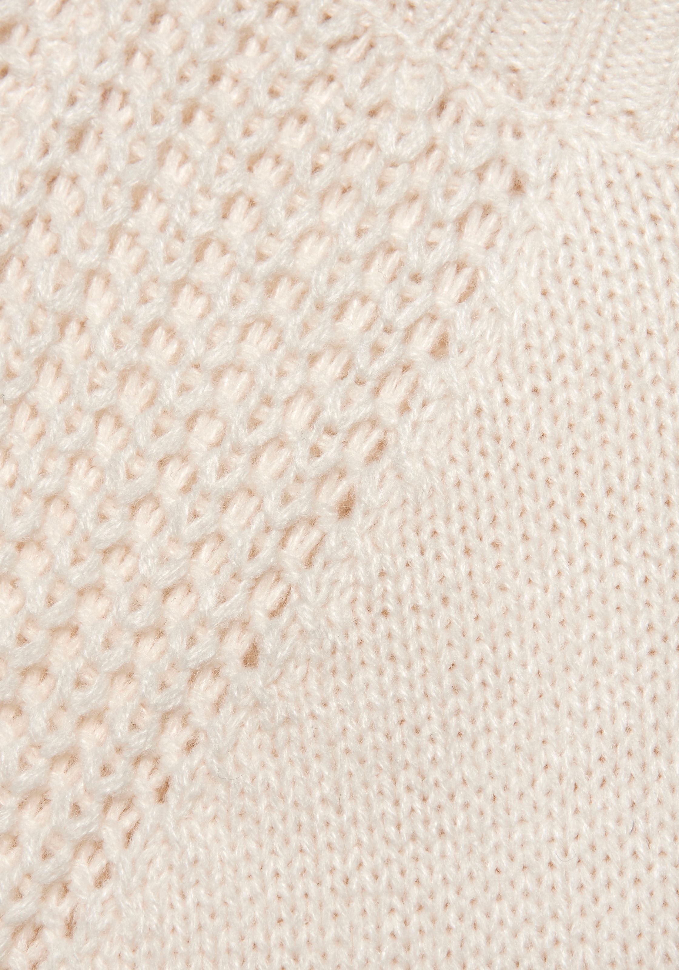 LASCANA Strickpullover, mit Grobstrick-Details, Damen Pullover mit Rundhals
