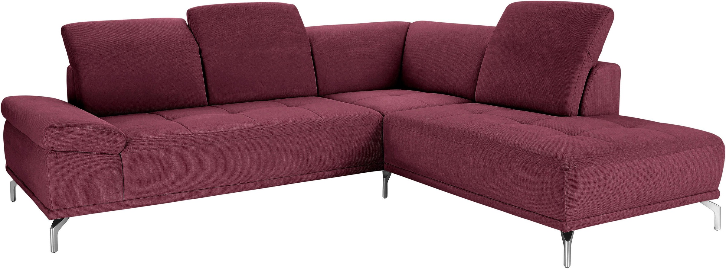 Places of Style Ecksofa »Caluna«, Inkl.Sitztiefenverstellung, wahlweise mit Kopf- und Armteilverstellung