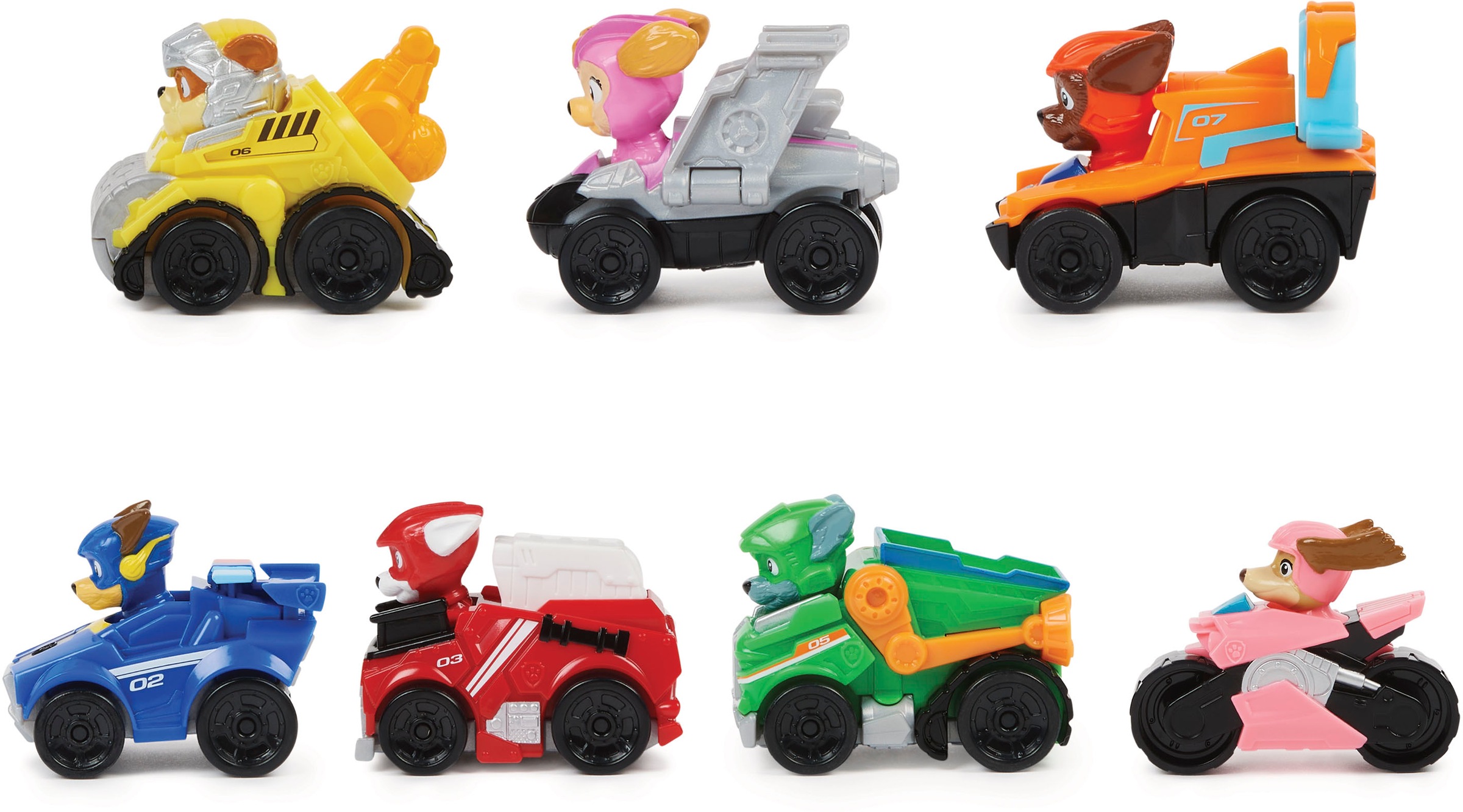 Spin Master Spielzeug-Auto »Paw Patrol - Movie II - Pup Squad Racers Geschenkset mit Liberty«, (Set, 7 tlg.), 7 Fahrzeuge