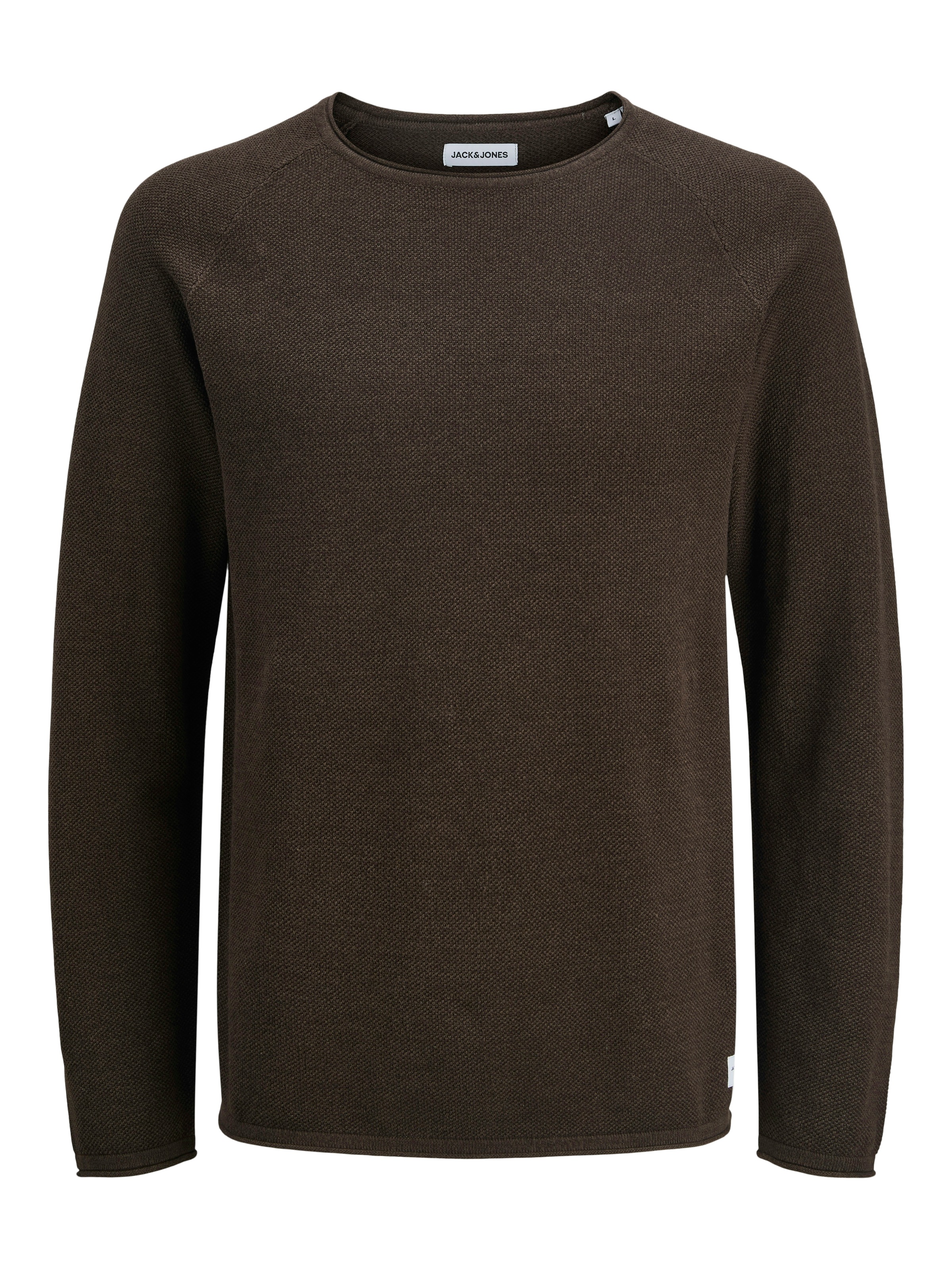 Jack & Jones Rundhalspullover »JJEHILL KNIT CREW NECK NOOS«, mit Strukturstrick