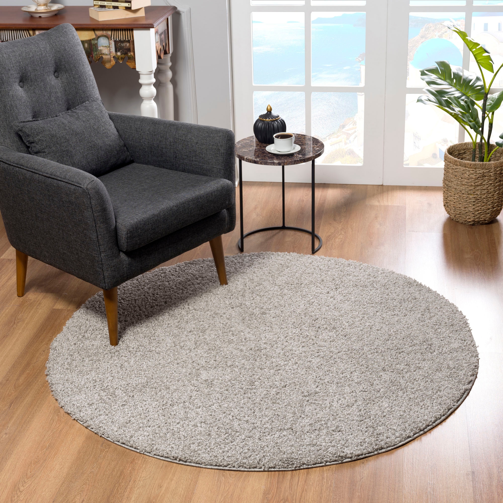 Sanat Hochflor-Teppich »LOCA«, rund, 30 mm Höhe, Wohnzimmer, Langflor, Shaggy, Schlafzimmer