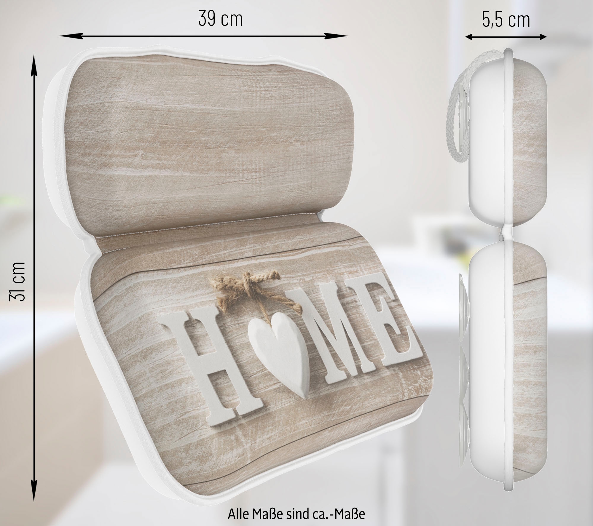 Sanilo Nackenkissen »Badewannenkissen Home« bequem, rutschfest, kräftige Farben, mit 7 starken Saugnäpfen