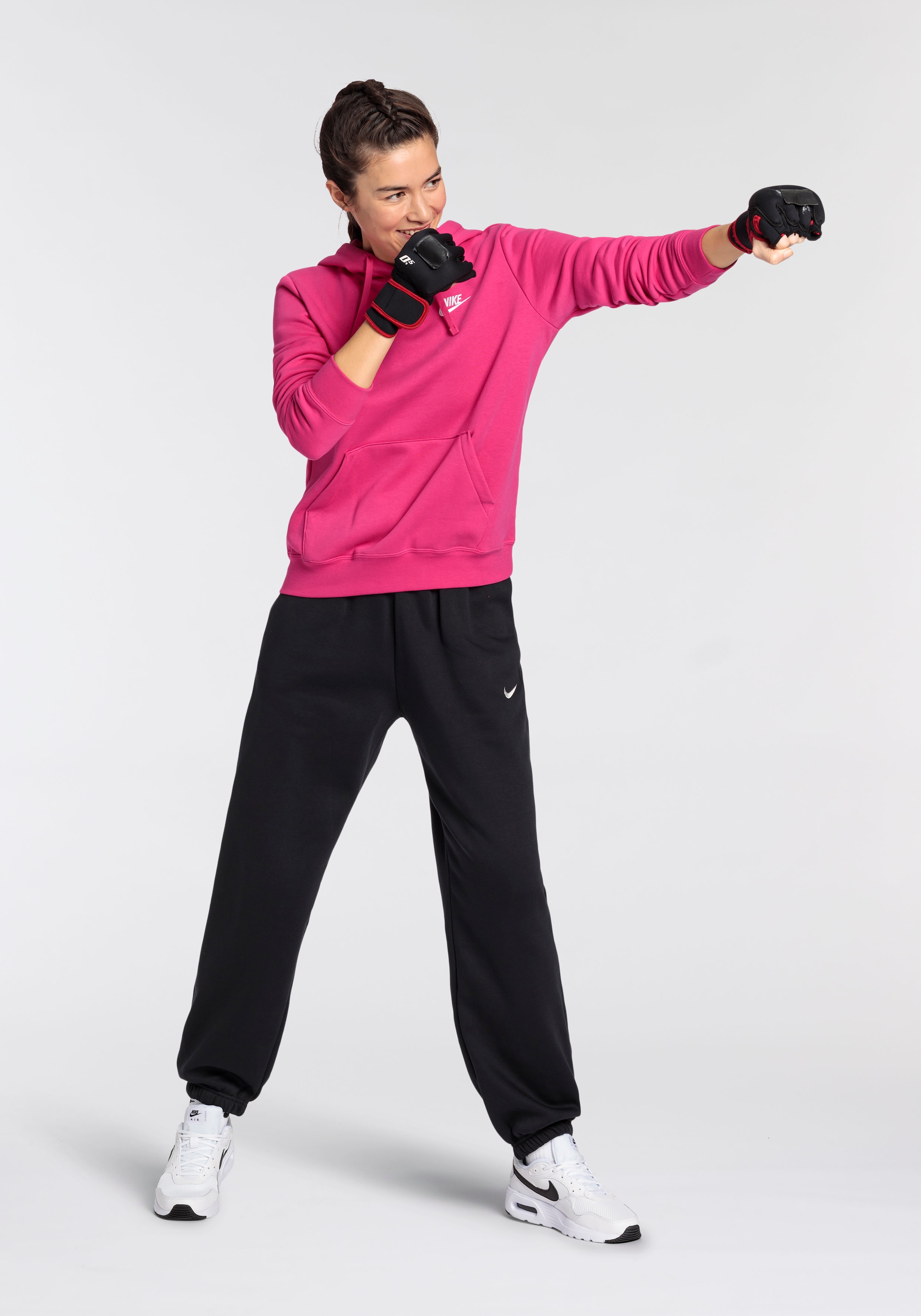 Nike Sportswear Kapuzensweatshirt »CLUB FLEECE WOMEN'S PULLOVER HOODIE«, Damen Kapuzenpullover aus weichem Fleece Material