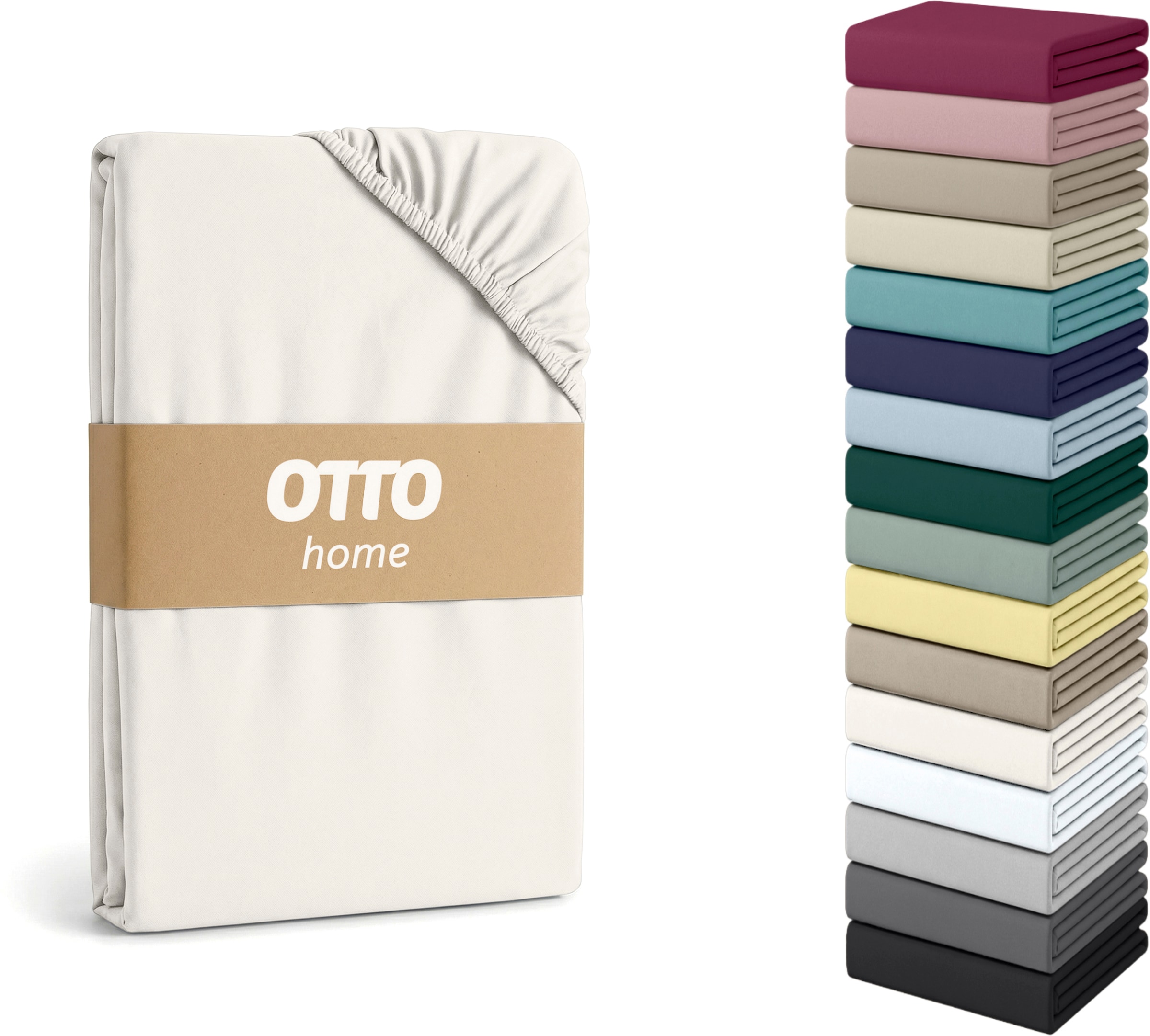 OTTO home Spannbettlaken »Physalis Topper COMFORT, 100% Baumwolle, 150 g/m²« Baumwolle, Matratzen bis 10 cm Höhe, Bettlaken, Spannbetttuch, Laken