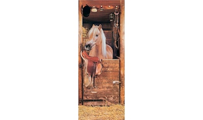 Papermoon Fototapete »Horse in Stable - Türtapete«, matt, Vlies, 2 Bahnen, 90 x 200 cm kaufen