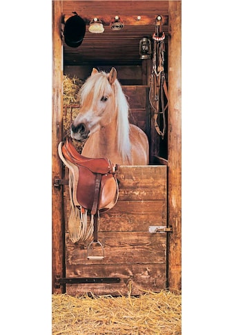 Papermoon Fototapete »Horse in Stable - Türtapete«, matt, Vlies, 2 Bahnen, 90 x 200 cm kaufen