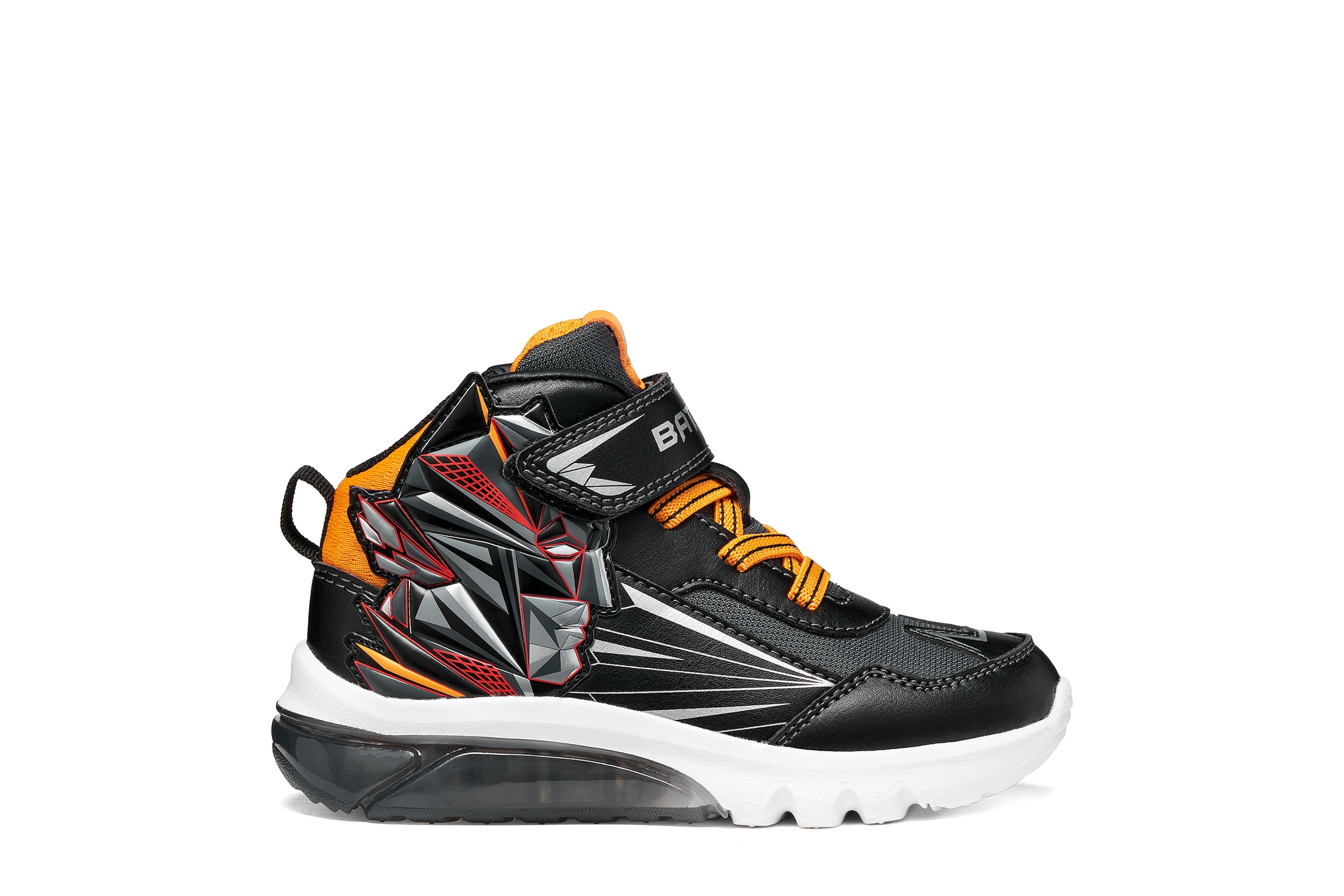 Geox Sneaker »J CIBERDRON BOY - Blinkschuh«  Blinky Klettboots mit BATMAN-Motiv, Größenschablone zum Download