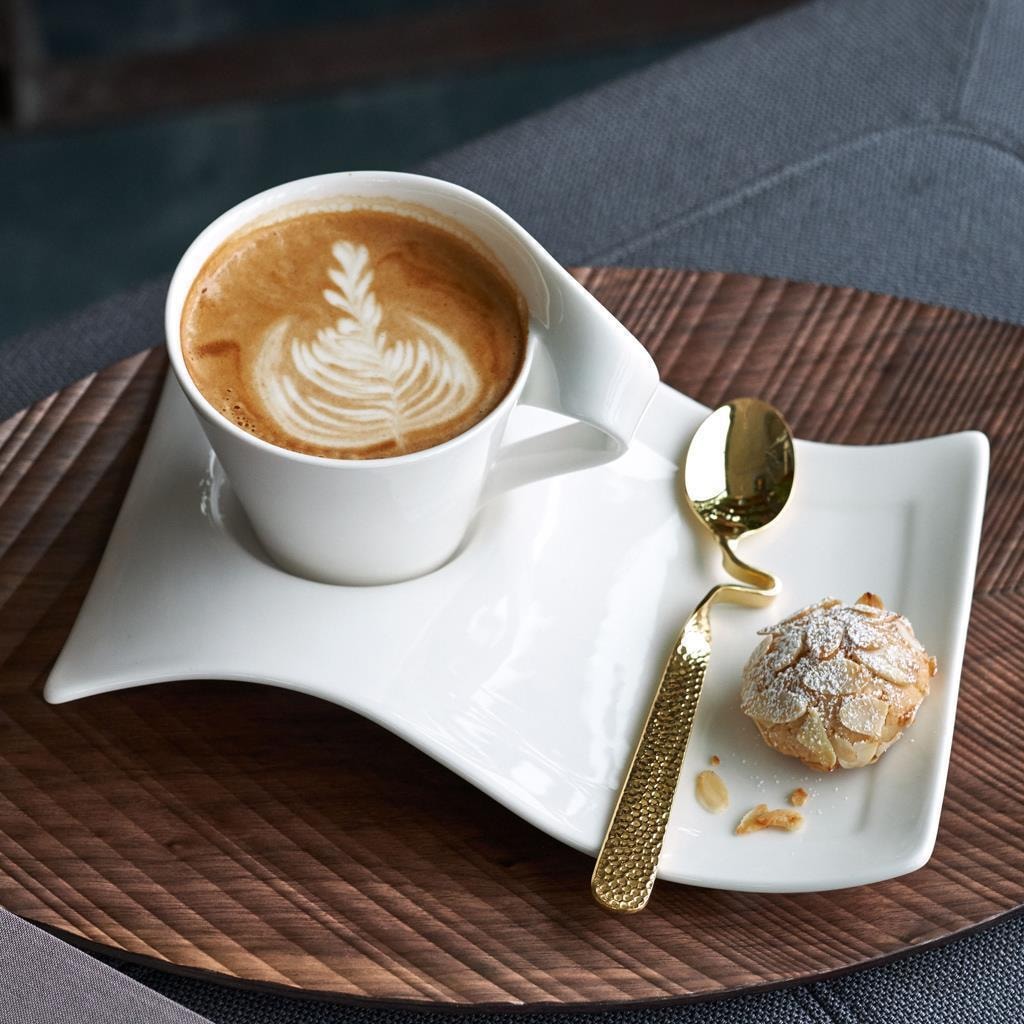 Villeroy & Boch Tasse »Kaffee-Set NewWave Caffè 240 ml 2er Set weiß« Spülmaschinengeeignet, Mikrowellenfest
