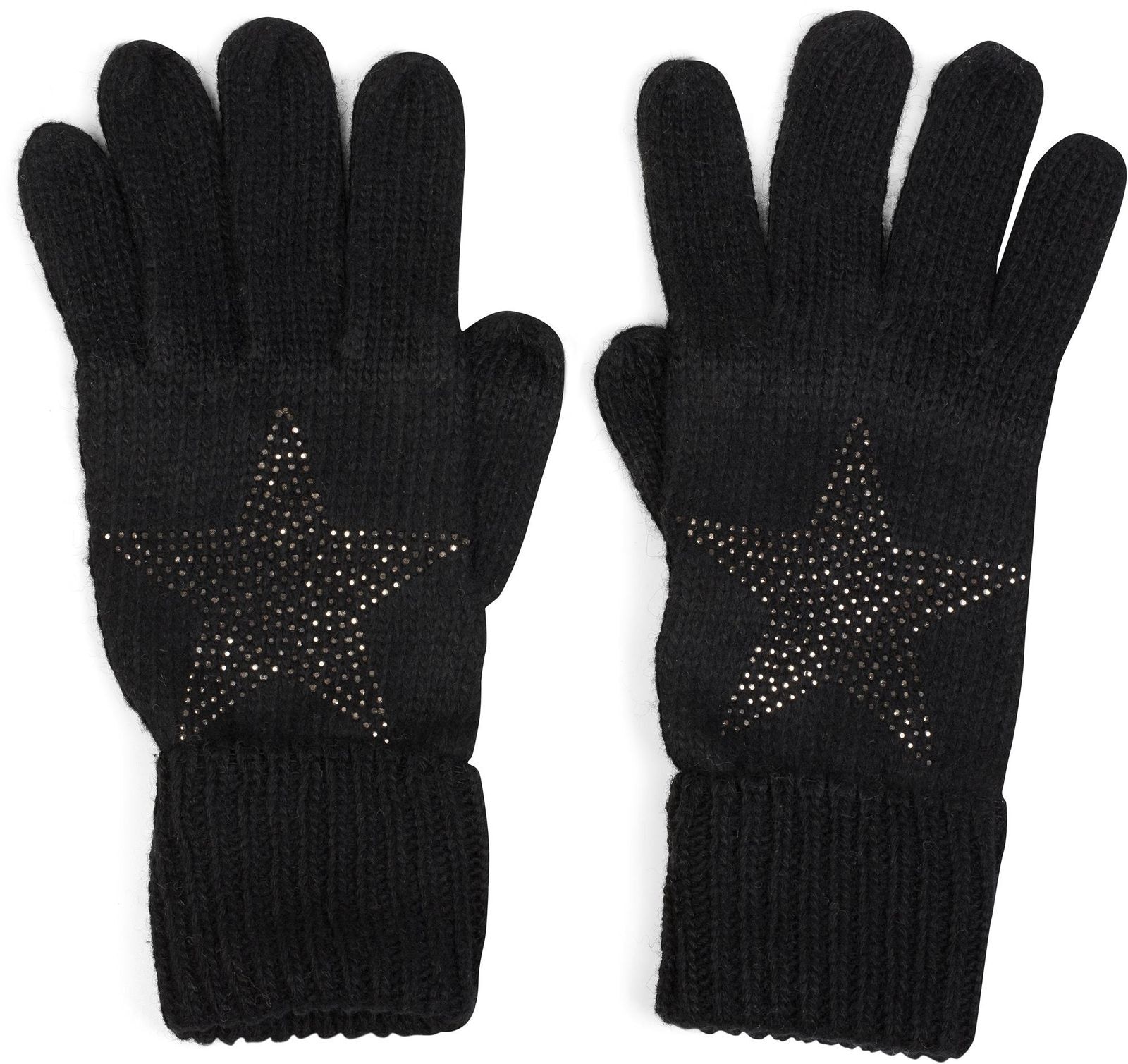 styleBREAKER Strickhandschuhe »Strick Handschuhe mit Strass Stern« 1 Stk.