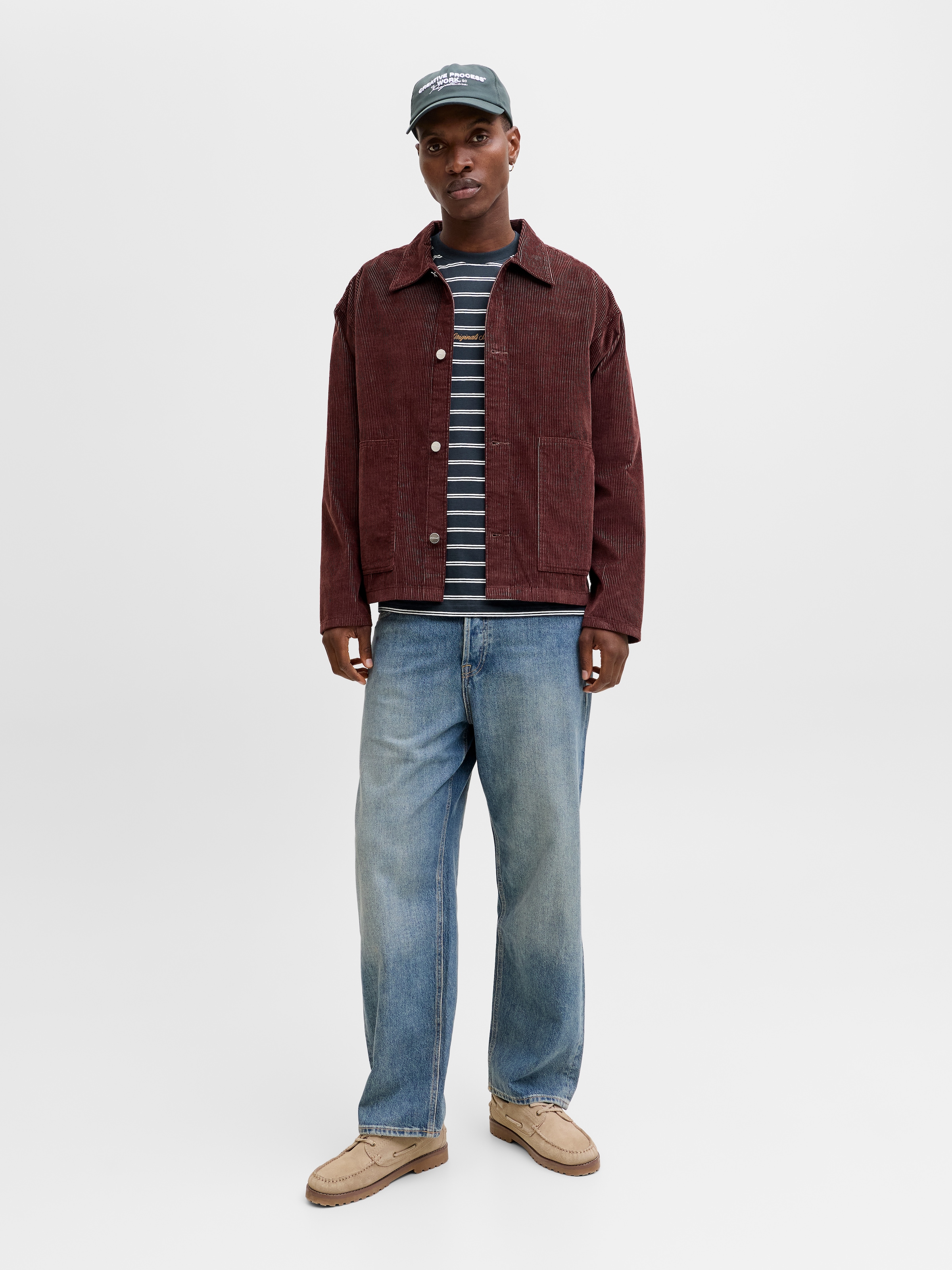 Jack & Jones T-Shirt »JORNORREBRO STRIPE TEE SS CN LN« Baumwolle, relaxed fit