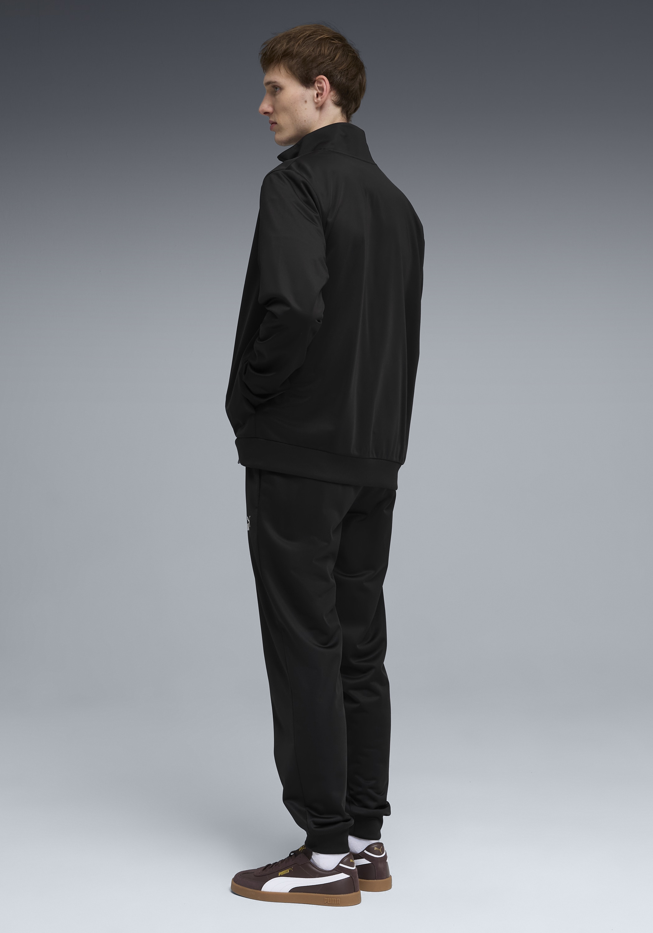 PUMA Trainingsanzug »ESS NO.1 LOGO POLY KNITTED SUIT« 2 tlg. für vielseitige Sportmode, Regular Fit, ohne Kapuze