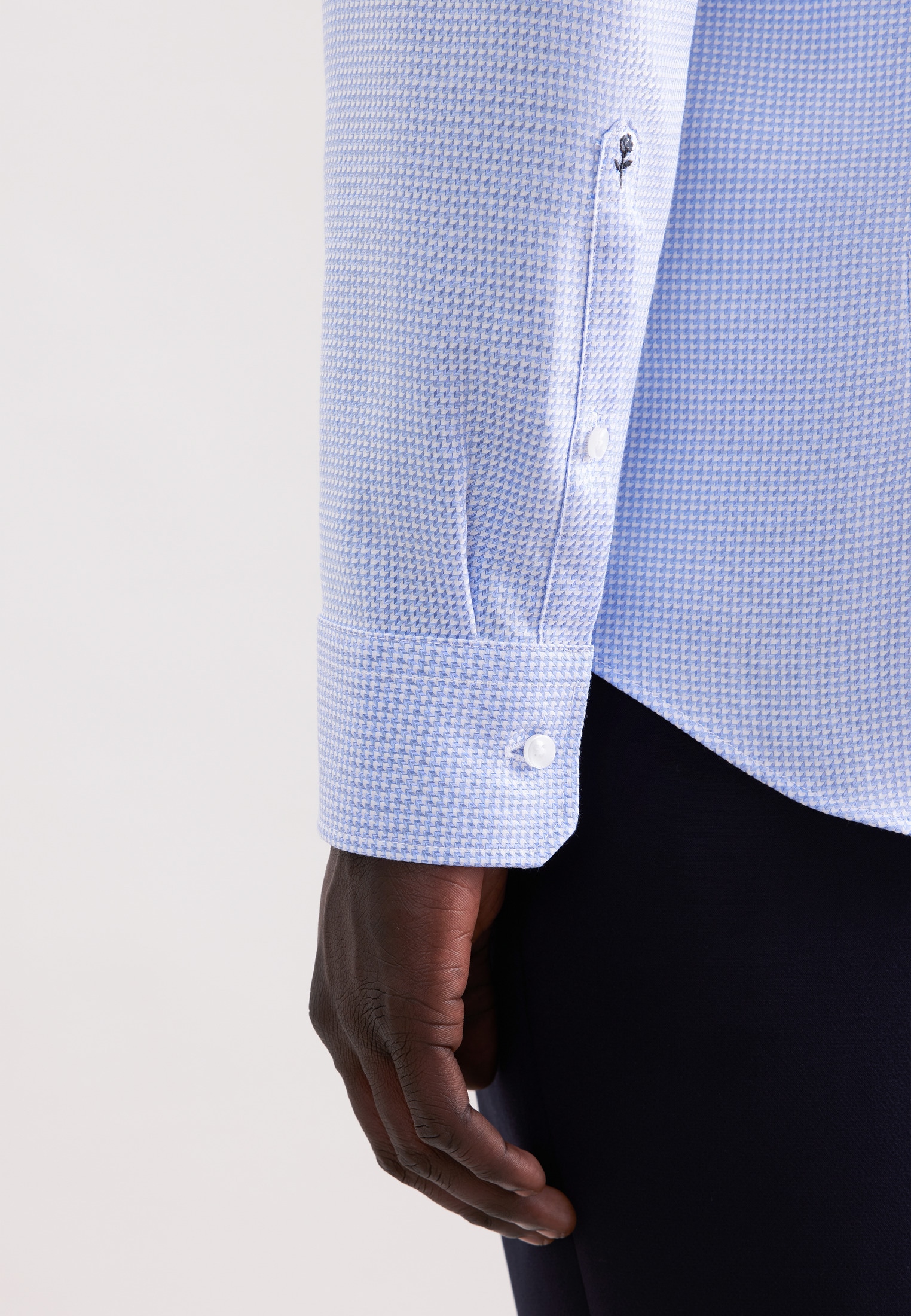 seidensticker Businesshemd »Schwarze Rose« Slim 1/1 Extra lang Kentkragen Struktur