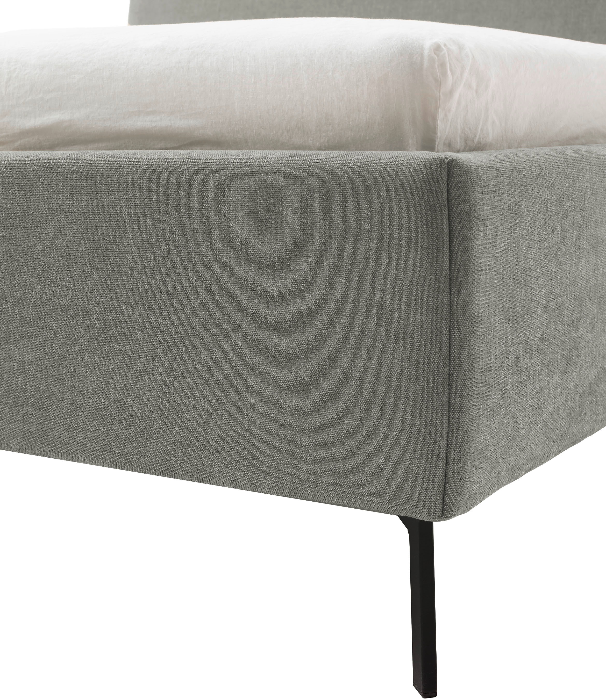 Home affaire Polsterbett »Aurela, liebevoll verarbeitete Biese & wahweise Überlänge« inkl. 7-fache Einlegetiefenverstellung & saugroboterfreundliche Höhe