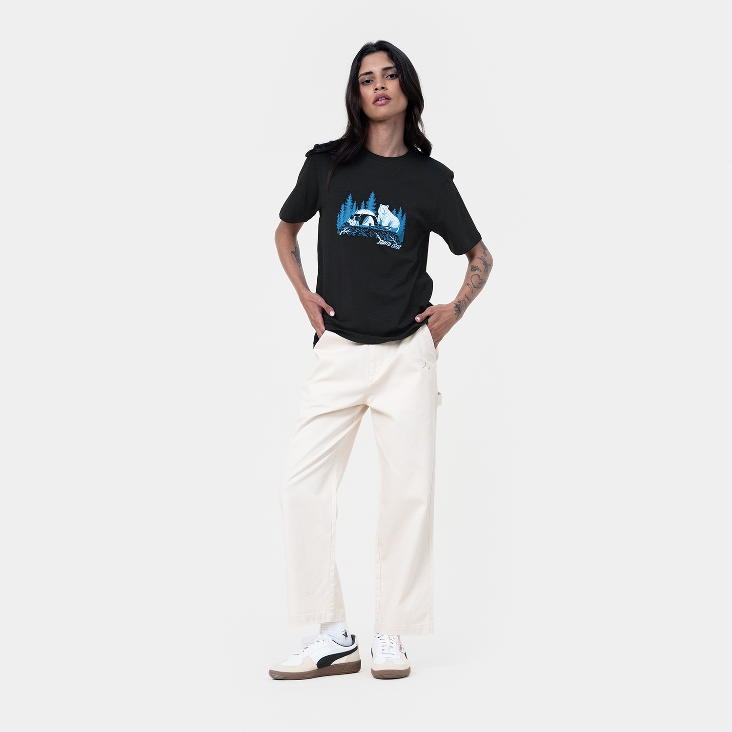 Santa Cruz T-Shirt »WOODLAND MINI STRIP FRONT T-SHIRT«, (1 tlg.)