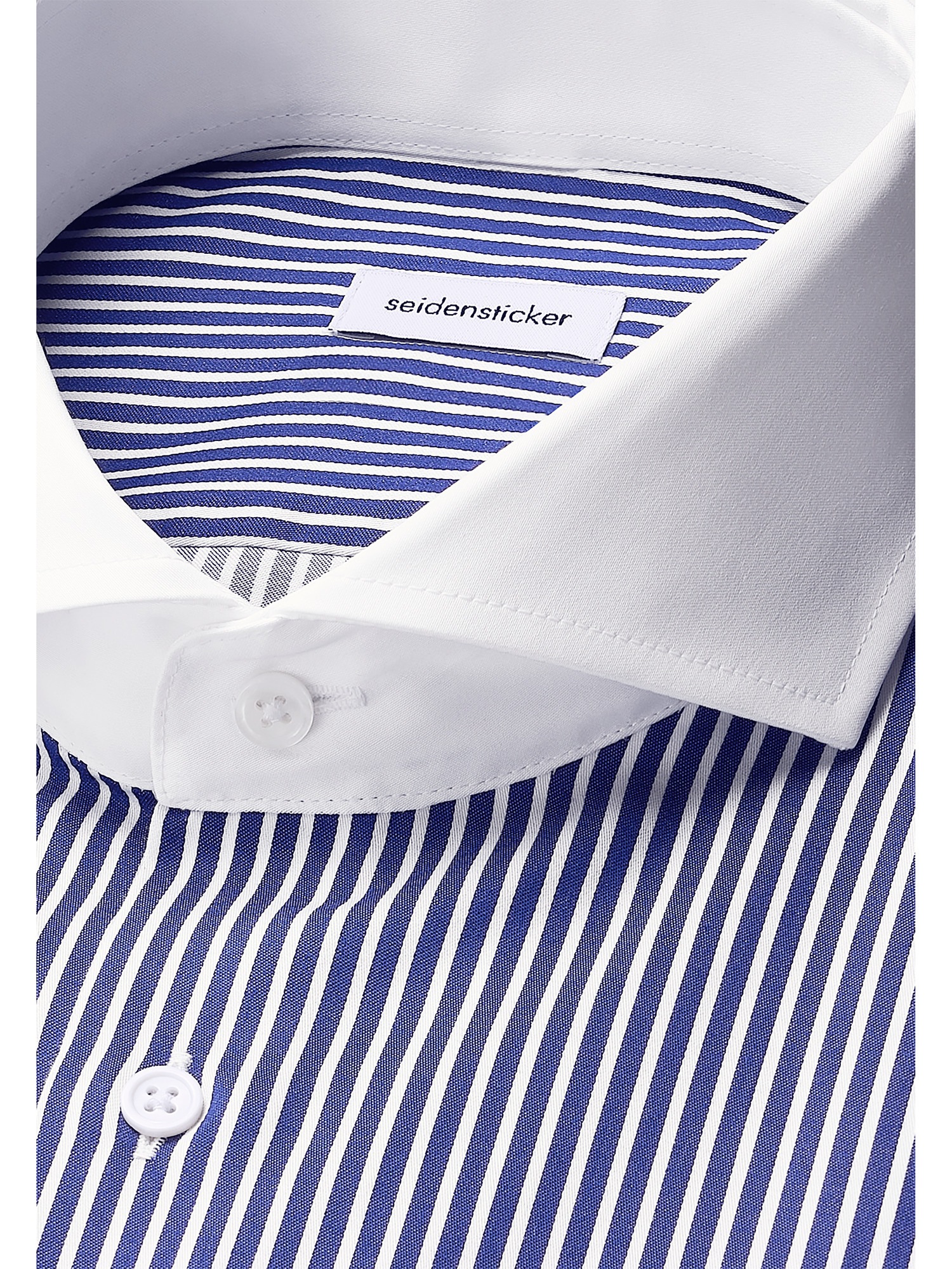 seidensticker Businesshemd »Schwarze Rose«, Slim 1/1 Haifischkragen Gestreift