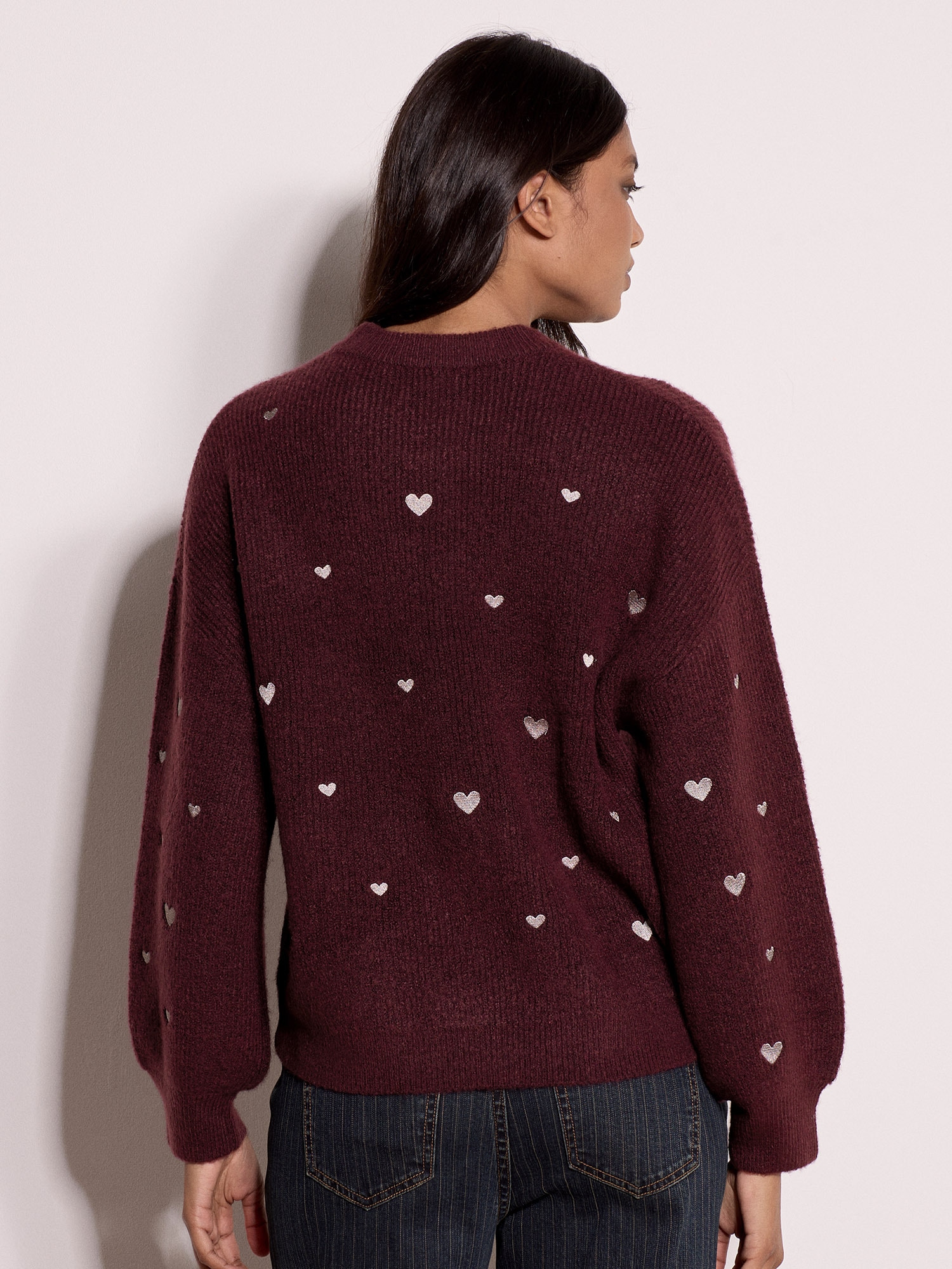 Apricot Strickpullover »Strickpullover« mit aufgestickten Herzen