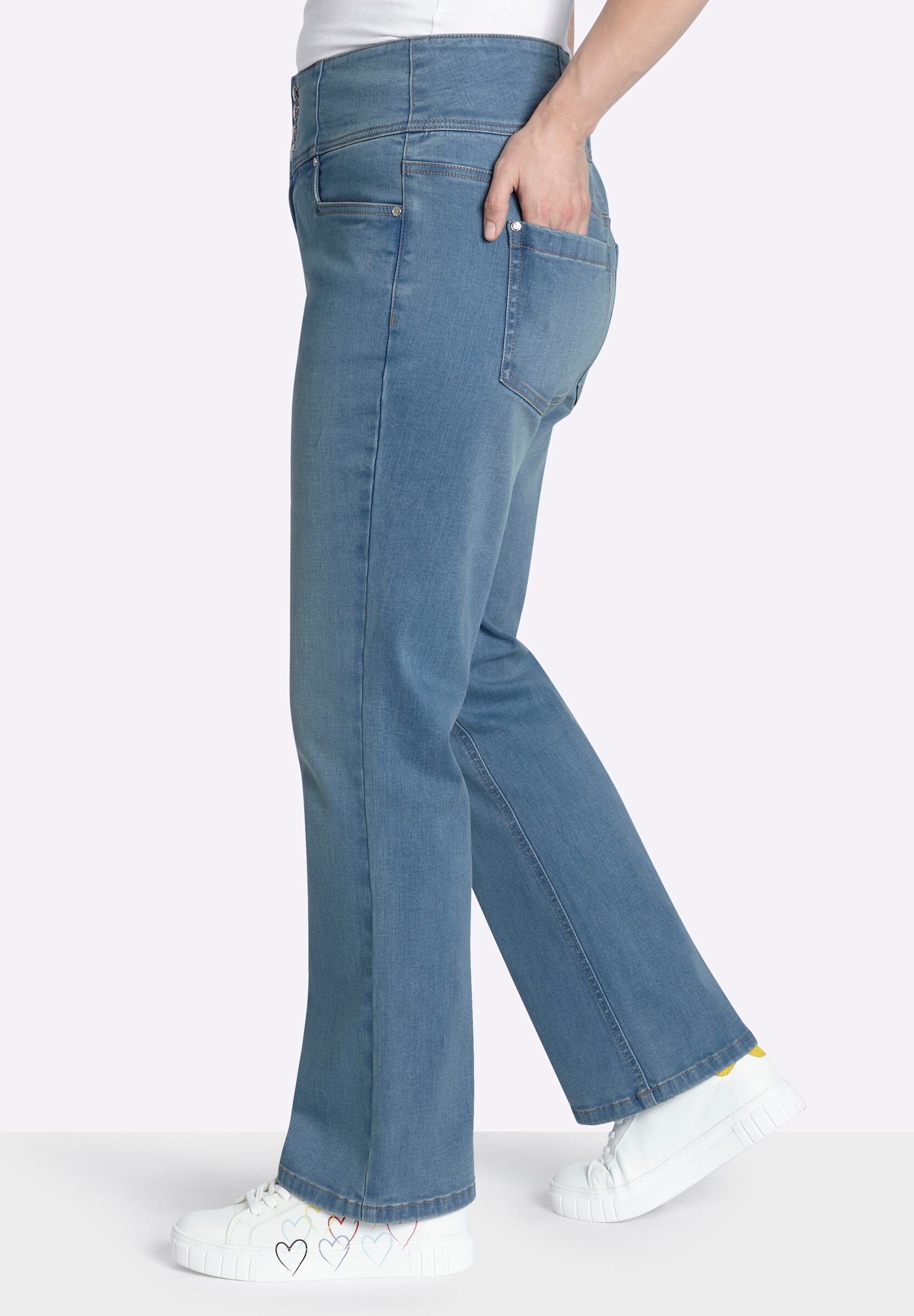 Sheego Skinny-fit-Jeans »Jeans High-waist-Jeans mit Stretcheinsatz am Bund«