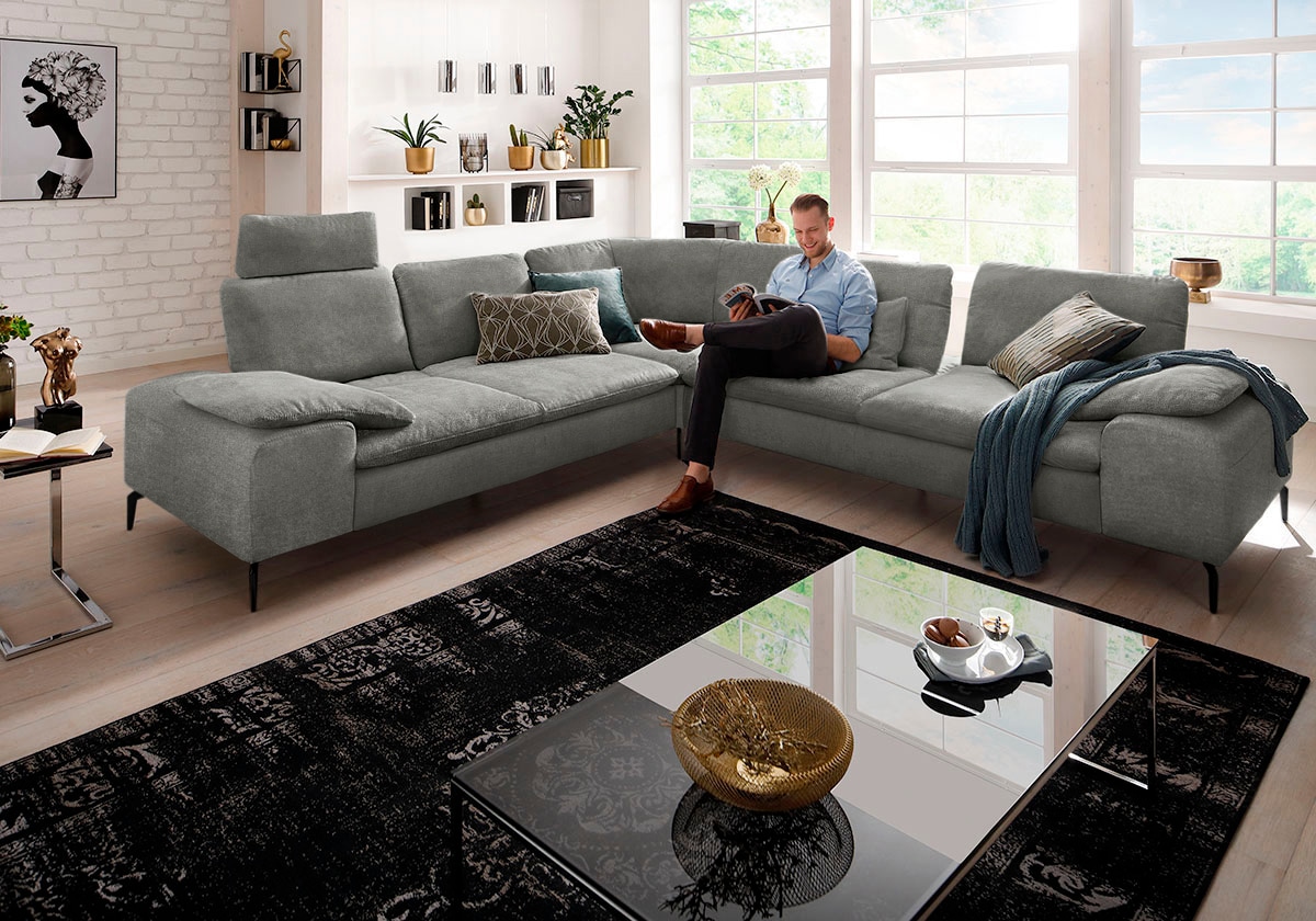 W.SCHILLIG Ecksofa »valentinoo, Designsofa, elegant und bequem, L-Form«, (Set), mit Sitztiefenverstellung, Breite 318 cm