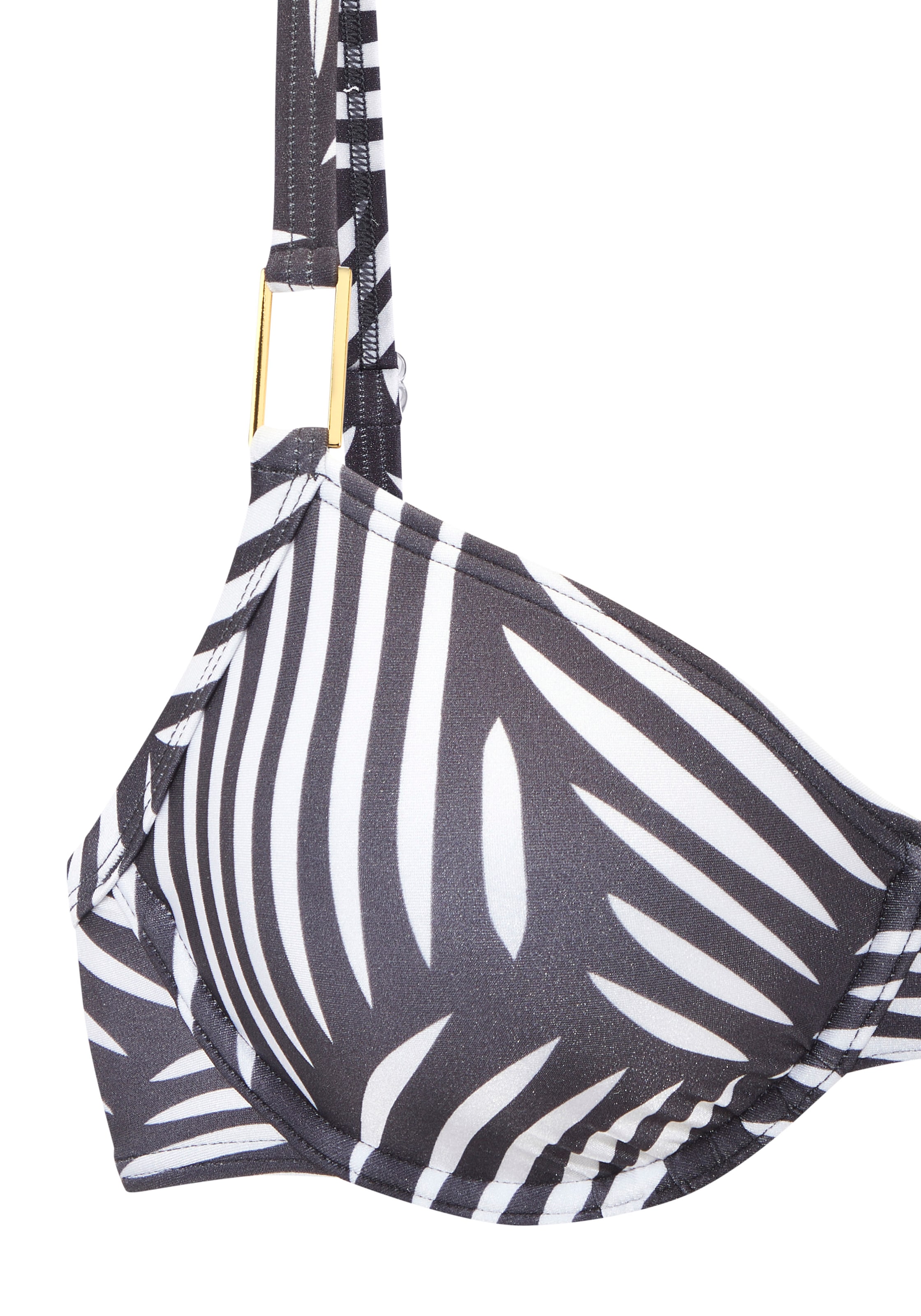 LASCANA Bügel-Bikini-Top »Liv« Mit goldfarbenen Schnallen