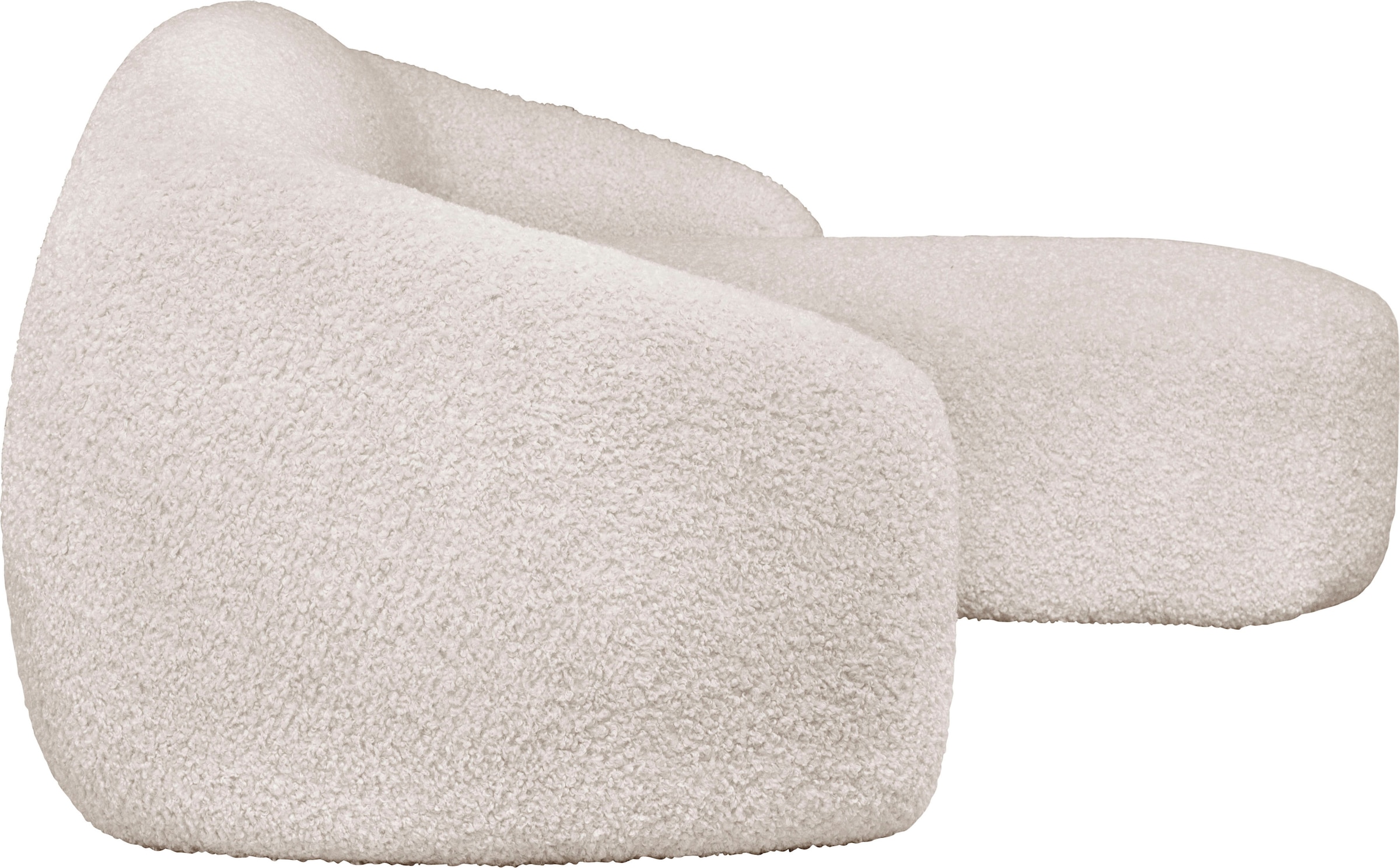 LeGer Home by Lena Gercke Ecksofa »YANI L-Form, Designersofa, organische Form, Maße B/T/H: 255/170/81 cm«, mit Wellenunterfederung, auch in Bouclé, Recamiere rechts/links