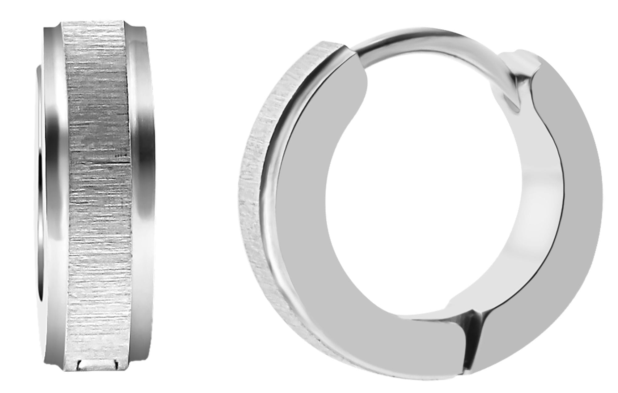 Adelia´s Paar Creolen »Damen Ohrringe ¿ Klappcreole aus Edelstahl«