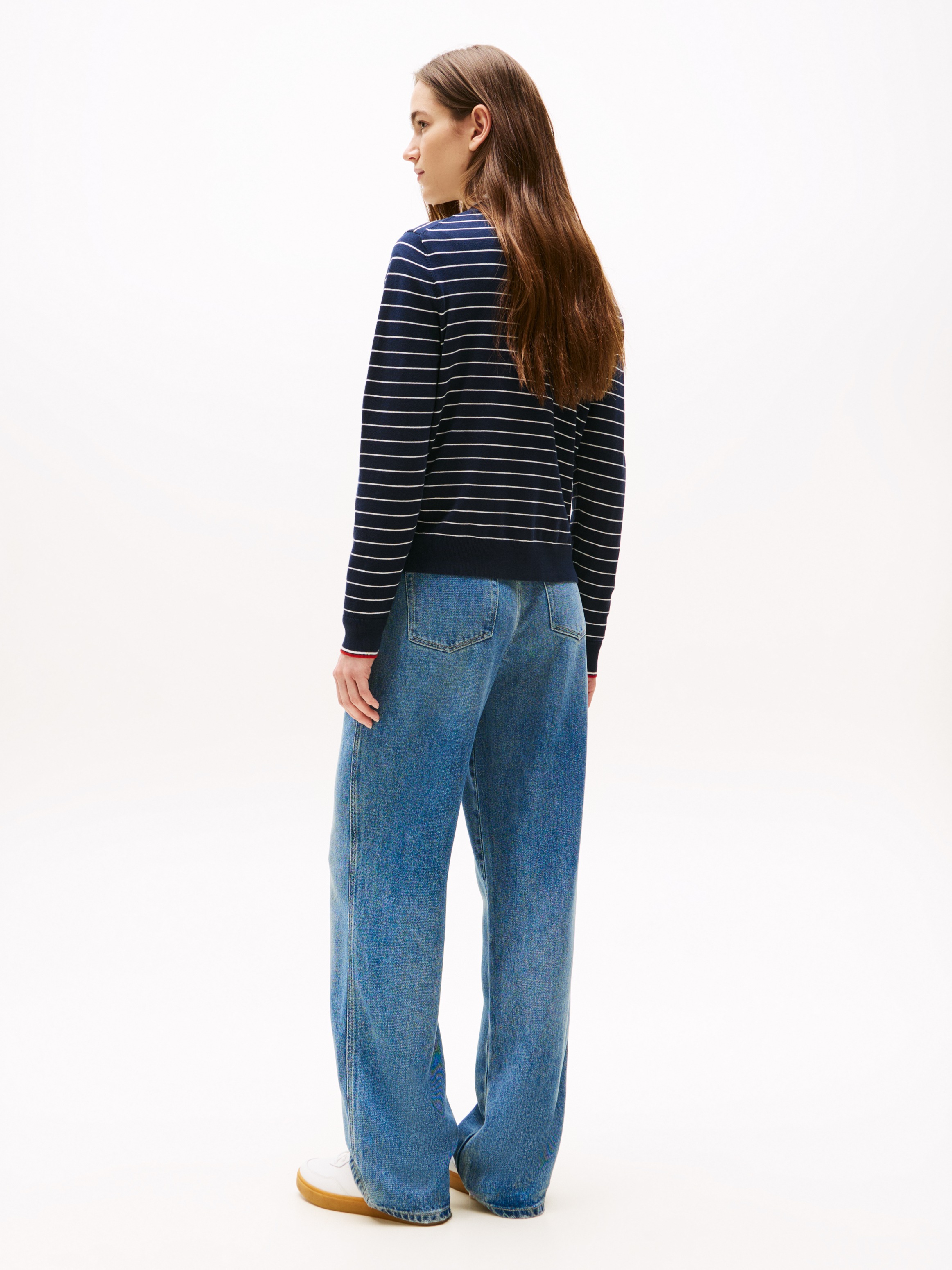 Tommy Hilfiger Cardigan »CO JERSEY STITCH CARDIGAN«, mit Logostickerei
