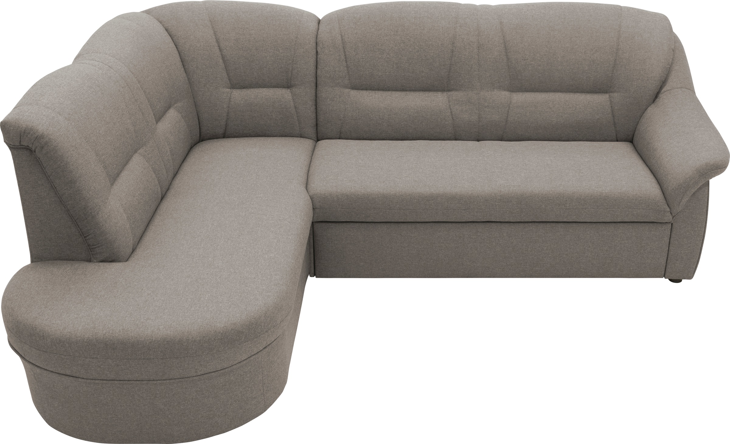 DOMO collection Ecksofa »Faenza für kleine Räume, Stellmaße 232,176cm, komfortabel, L-Form«, mit Ottomane, zeitlos, elegante Armlehnen, wahlweise mit Bettfunktion