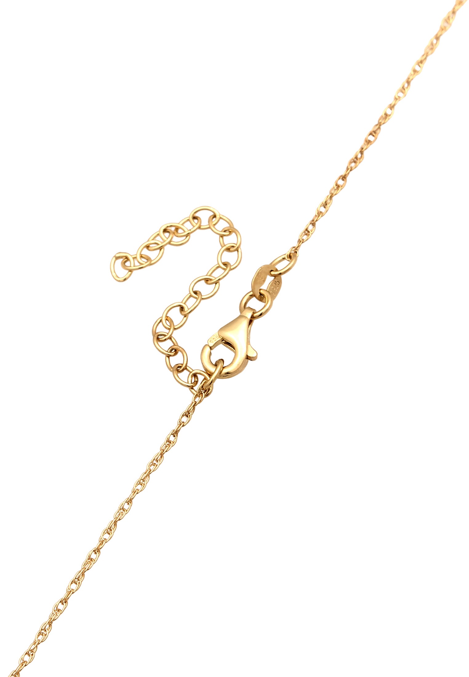 Elli Choker »Halskette Oval Glas Kristalle Rosa 925 Sterling Silber vergoldet«