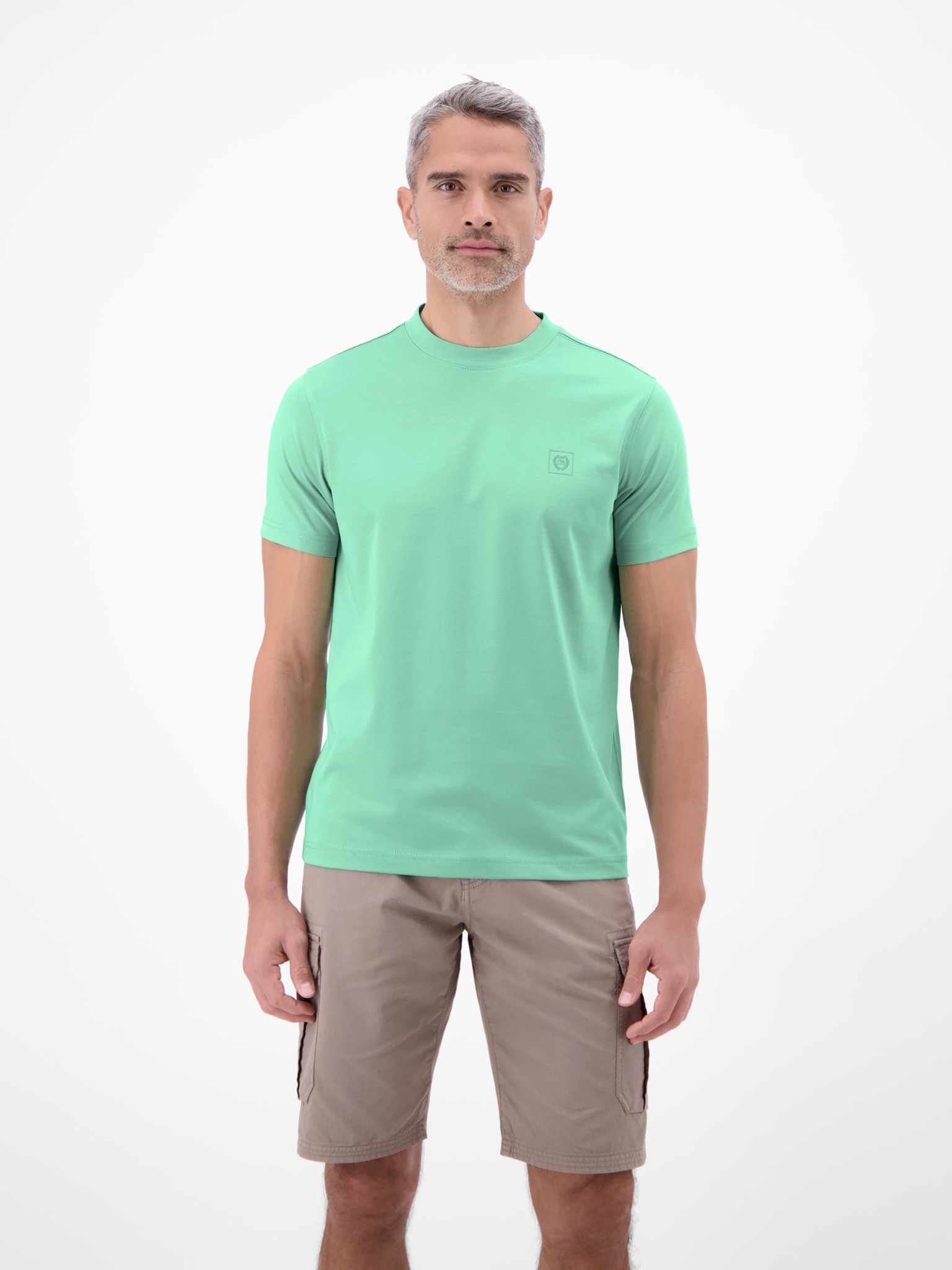 LERROS T-Shirt mit Logo Stickerei