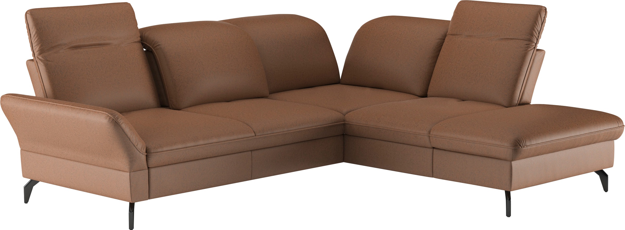 sit&more Ecksofa »Leandro L-Form«, Wahlweise mit Bett-, Kopfteil - und Armlehnfunktion, sowie Stauraum